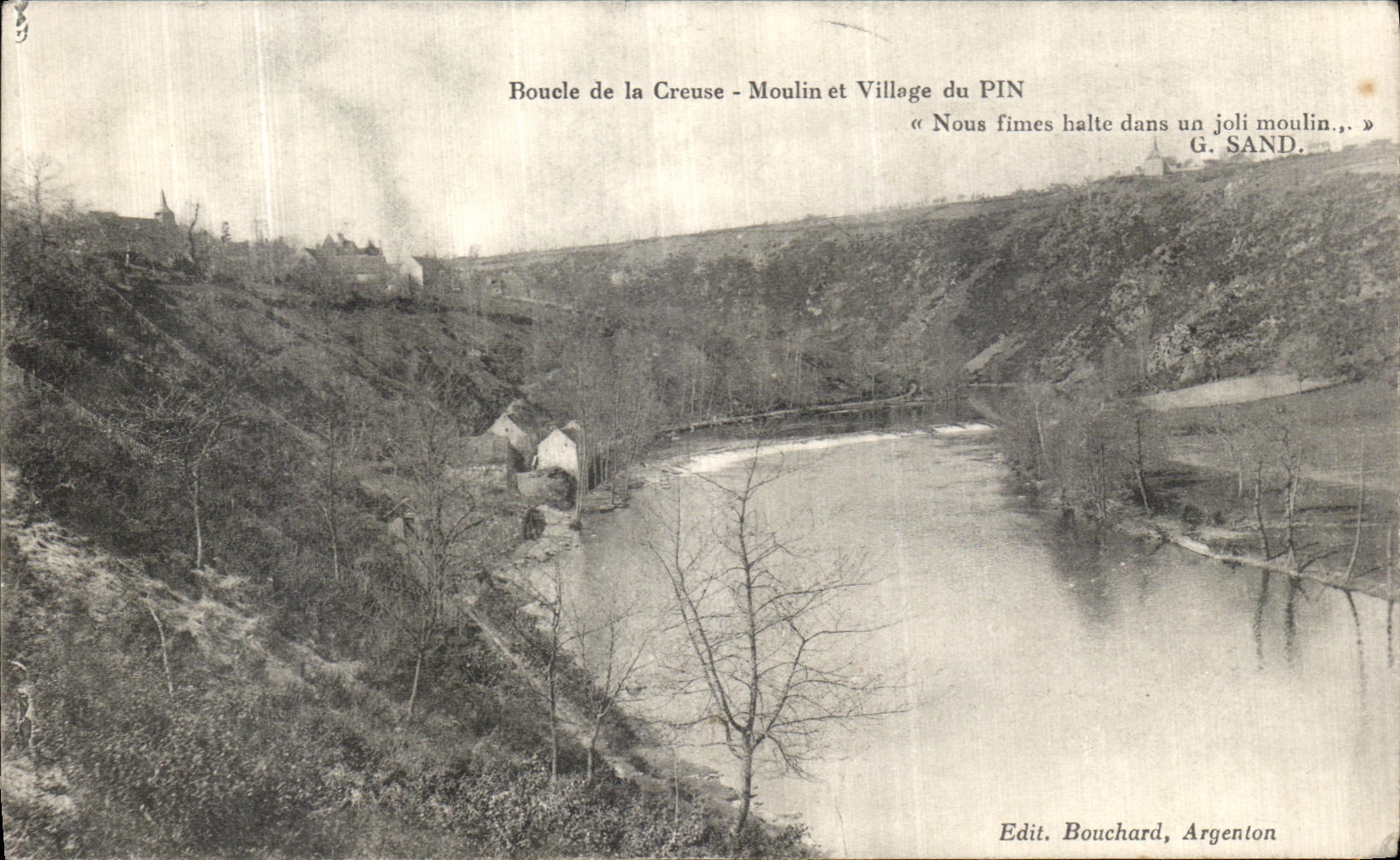 VINTAGE POSTCARD Loop of Hollow the Mill and Village of the Pine