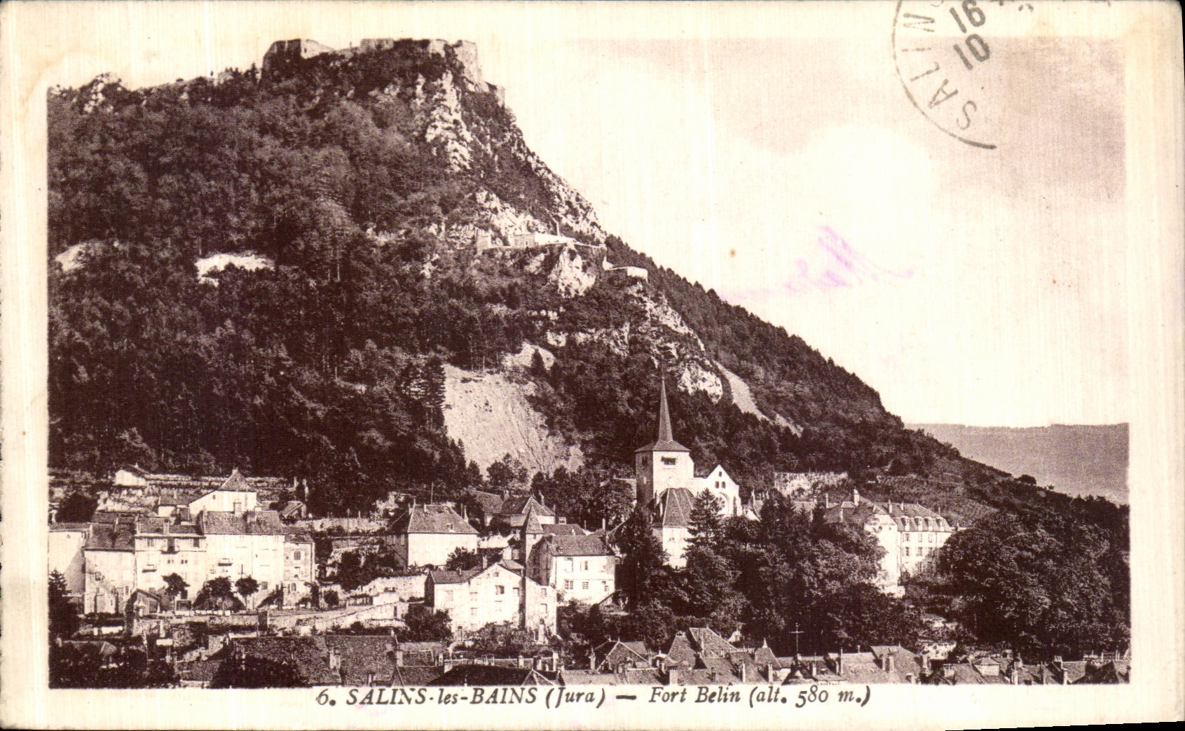 VINTAGE POSTCARD Saline Les Bains Strong Belin