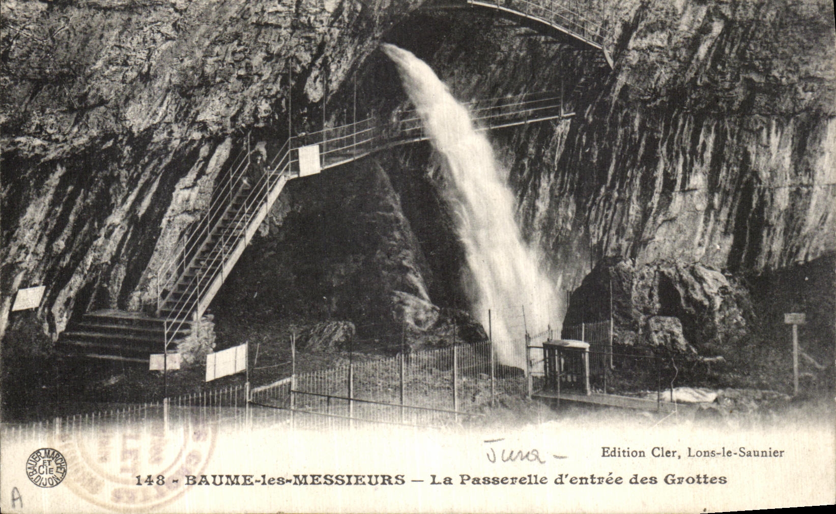VINTAGE POSTCARD Balsam Sirs the Footbridge D entered of the Caves