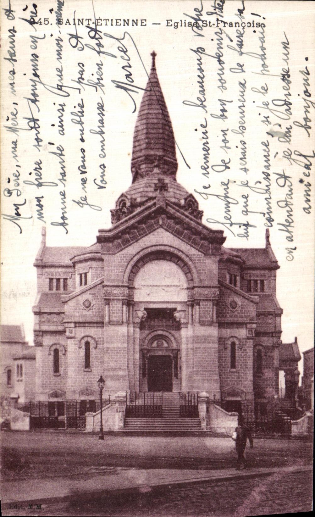 VINTAGE POSTCARD Sainte Etienne Church St Francois