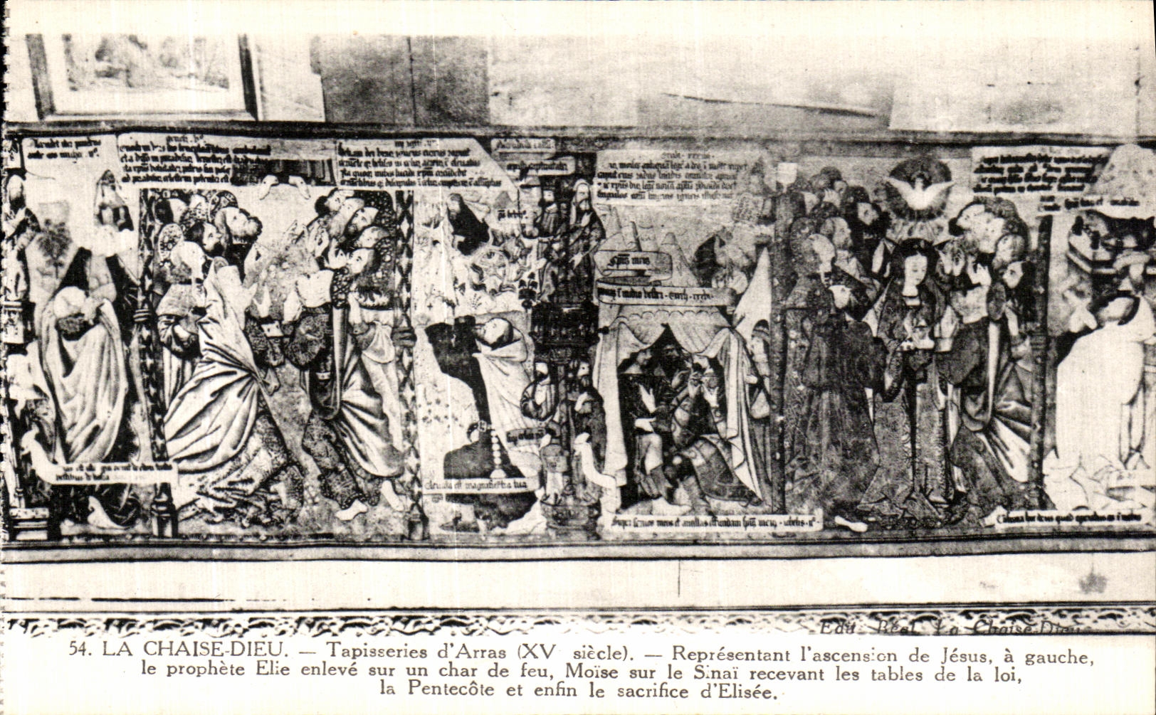 VINTAGE POSTCARD the Chair God Tapestries D Arras Climbing of Jesus