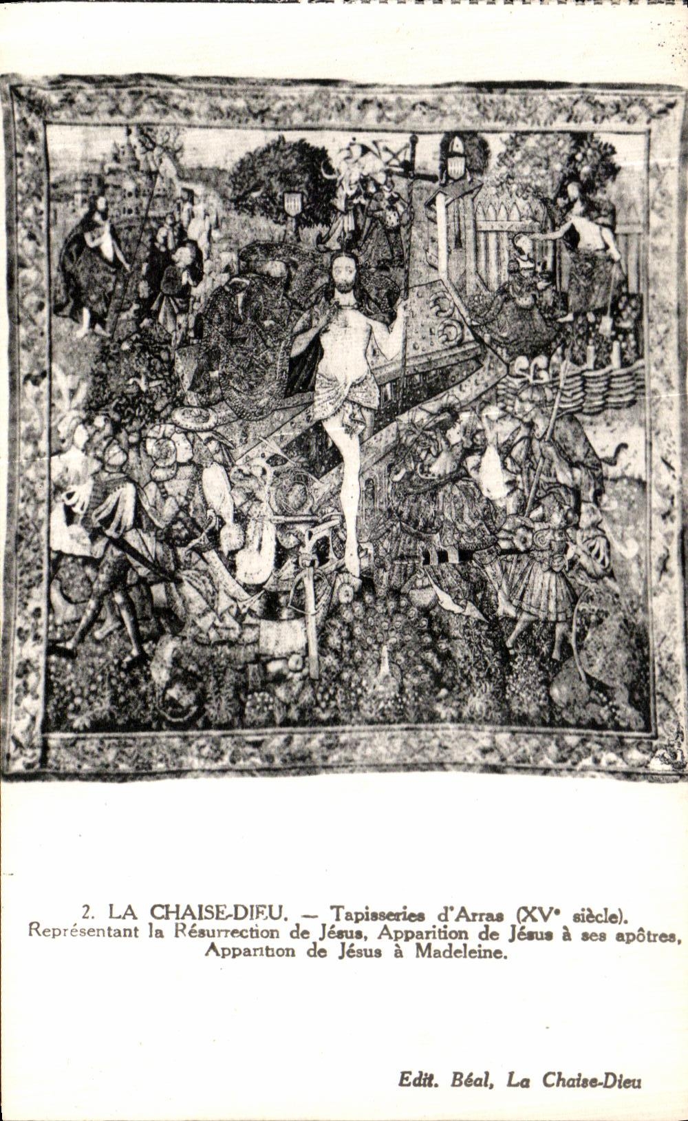 VINTAGE POSTCARD the Chair God Tapestries D Arras Resurrection of Jesus