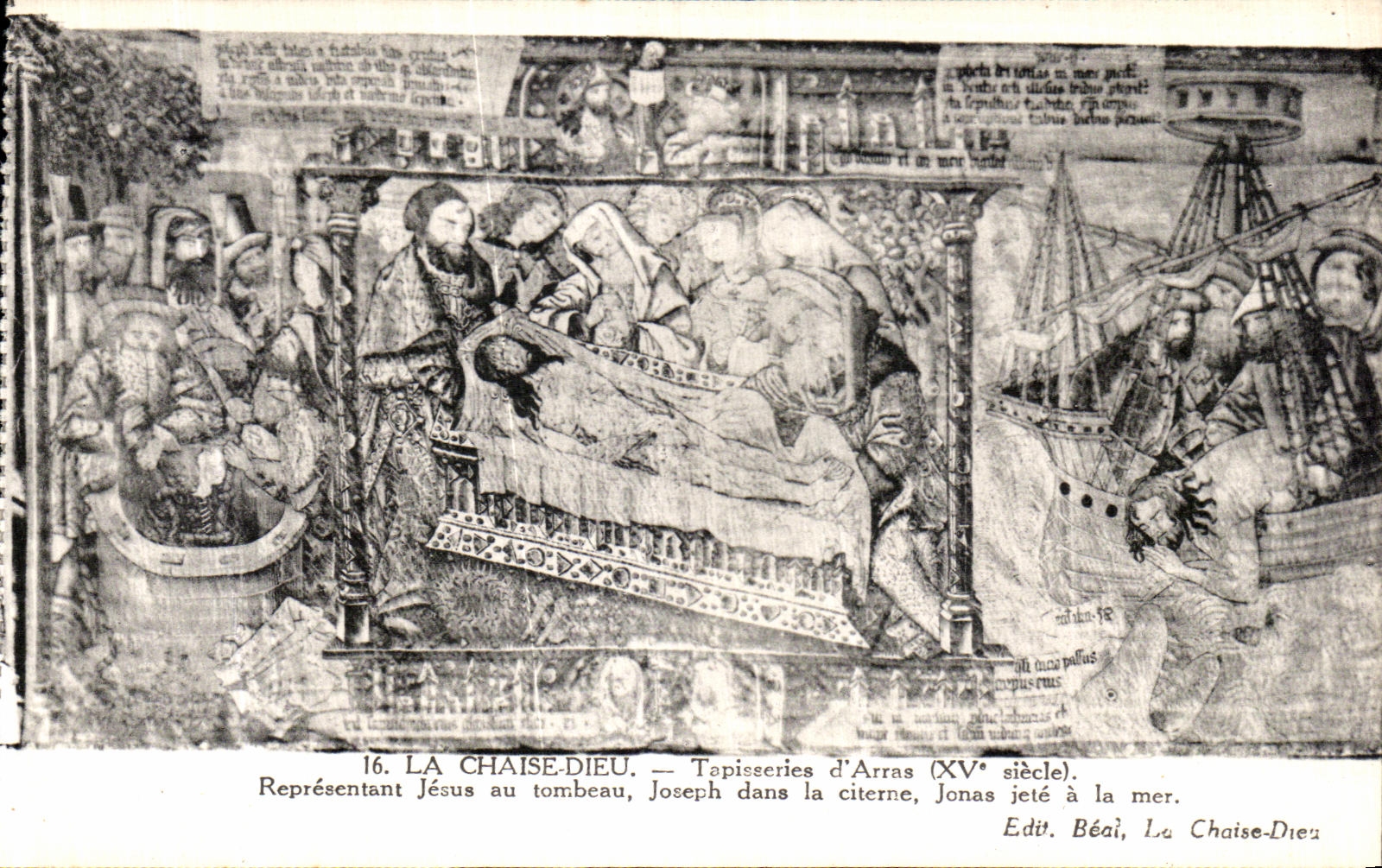 VINTAGE POSTCARD the Chair God Tapestries D Arras Jesus with the tomb
