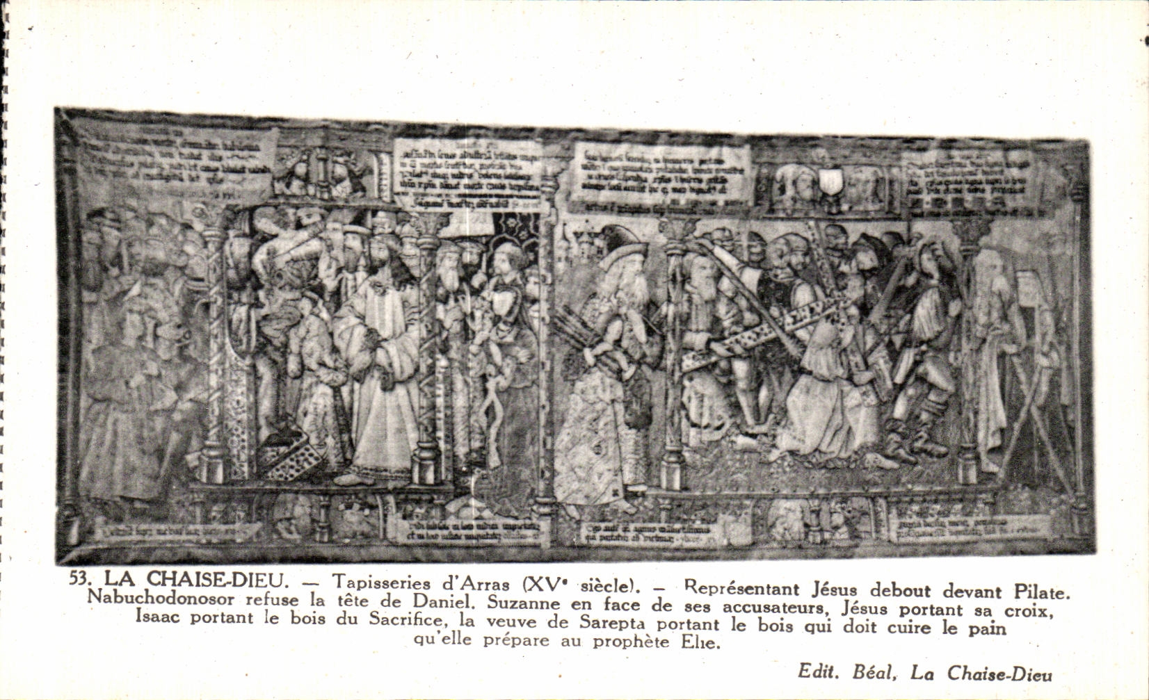 VINTAGE POSTCARD the Chair God Tapestries D Arras Jesus in front of Pilate