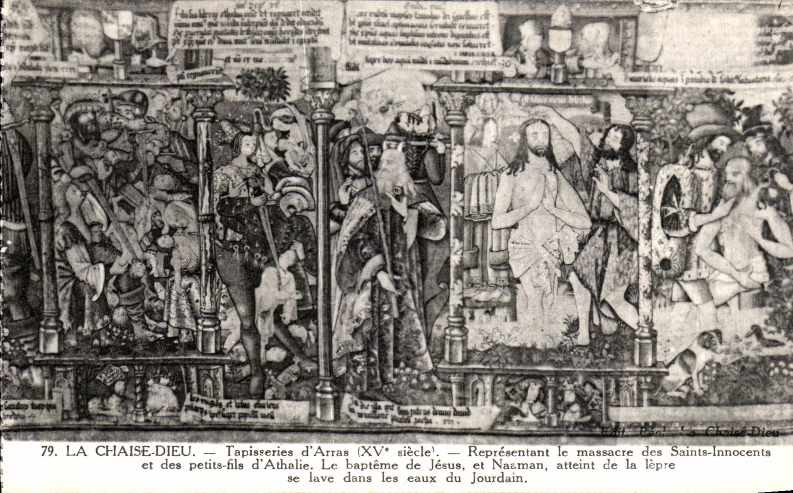 POSTAL de la VENDIMIA la masacre del Arras de las tapicerias D de dios de la silla del innocent santo