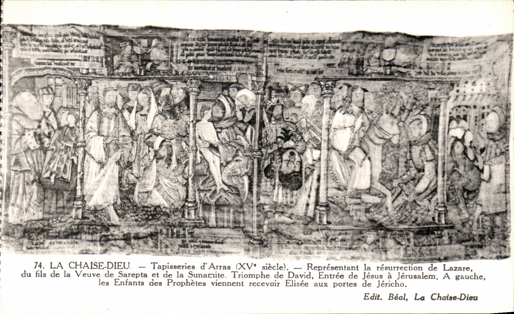 POSTAL de la VENDIMIA la resurreccion del Arras de las tapicerias D de dios de la silla de Lazare