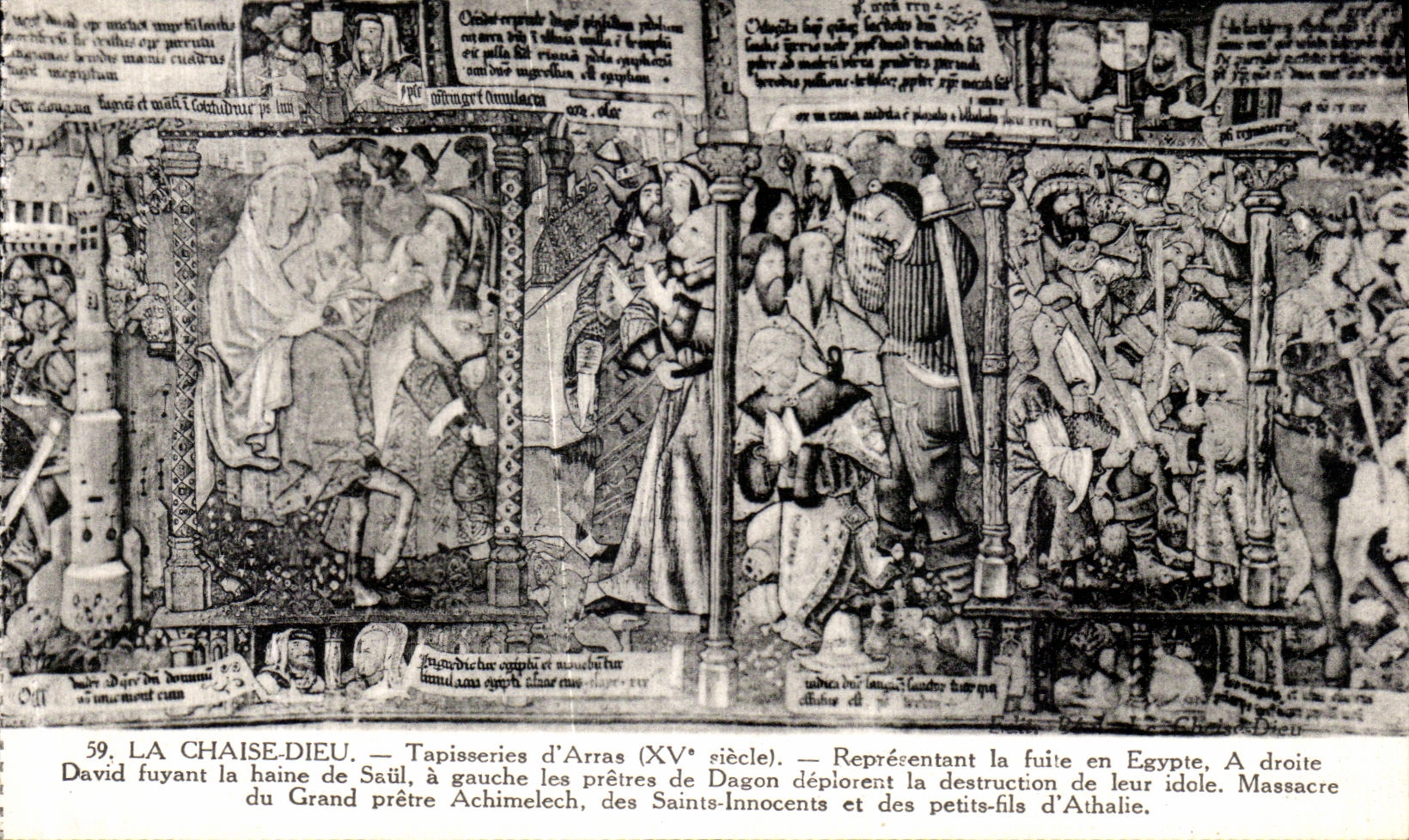 POSTAL de la VENDIMIA el escape del Arras de las tapicerias D de dios de la silla en Egipto