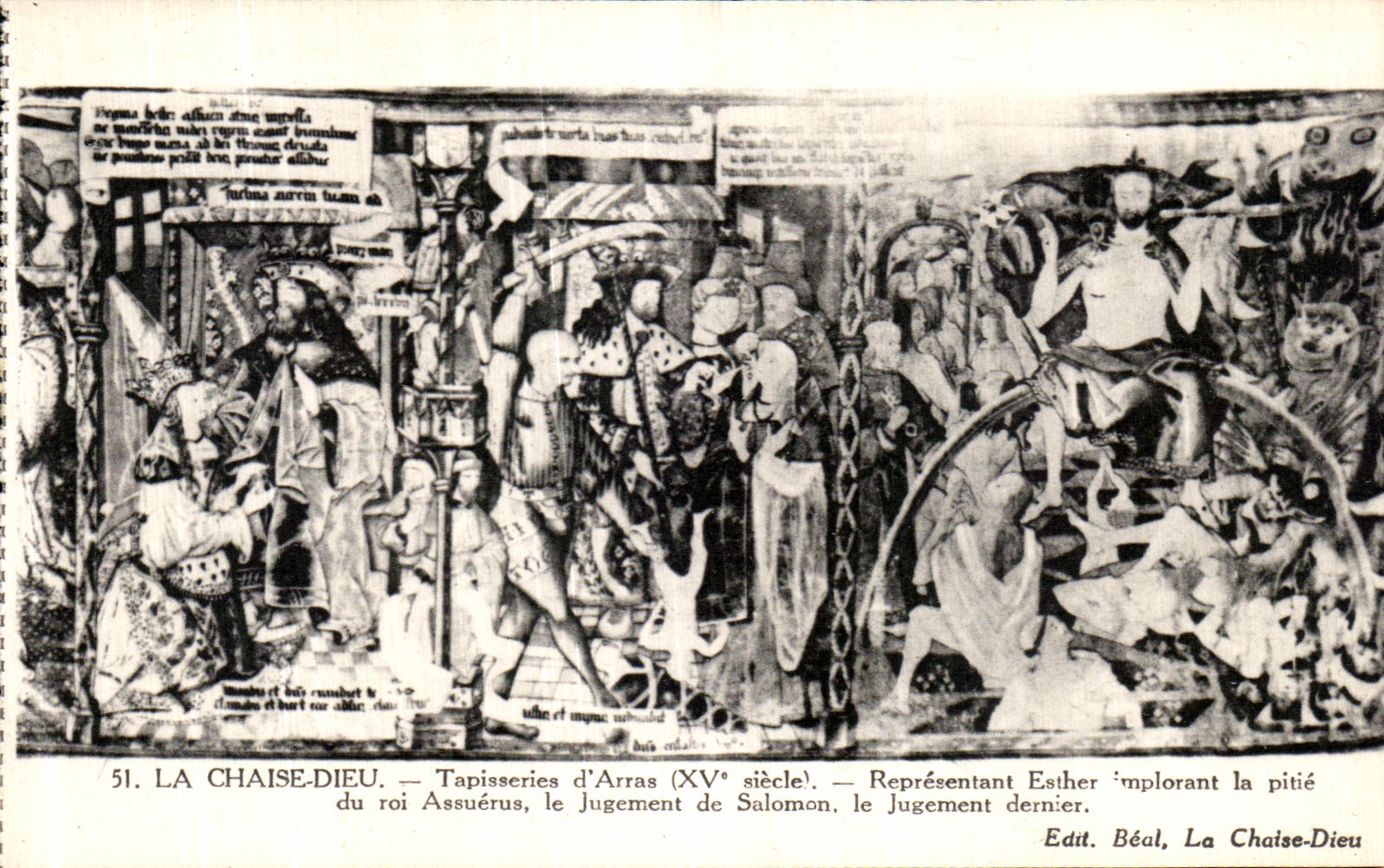 POSTAL de la VENDIMIA el Arras Esther de las tapicerias D de dios de la silla que suplica la compasion de rey Assuerus