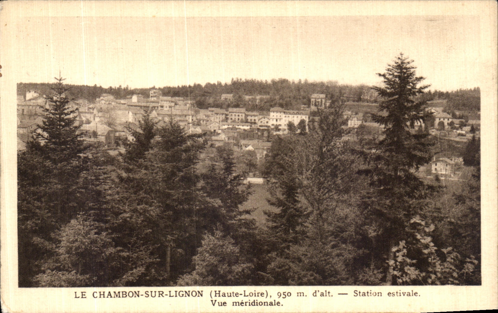 VINTAGE POSTCARD Chambon on Lignon