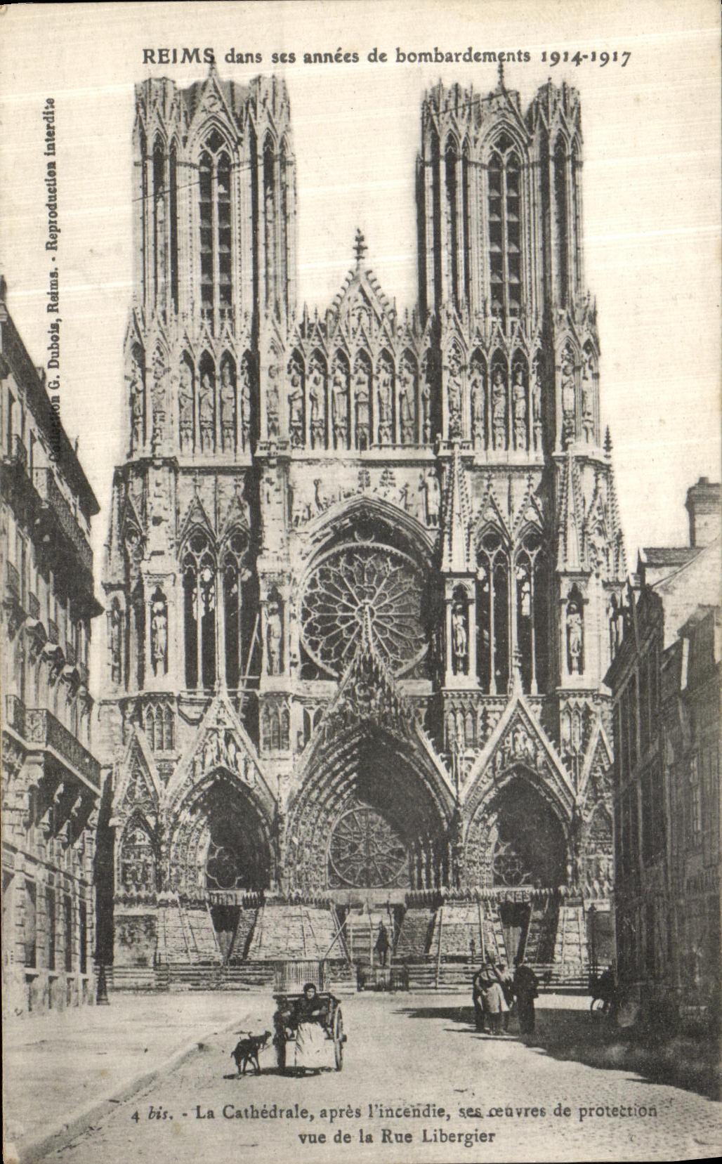 VINTAGE POSTCARD Rheims In Its Years of Militaria Bombardment