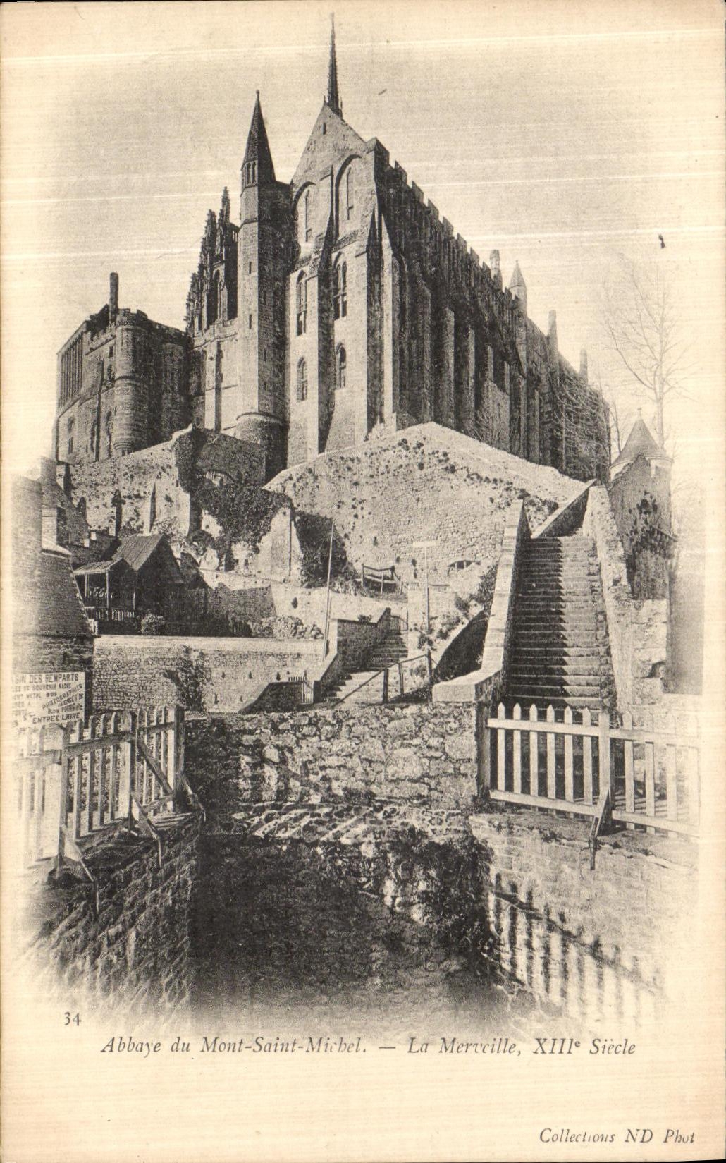 VINTAGE POSTCARD Abbey of Mont Saint Michel