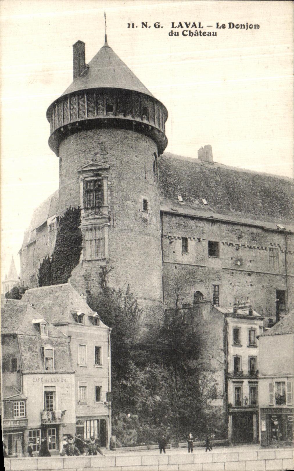 POSTAL Laval de la VENDIMIA la subsistencia del castillo