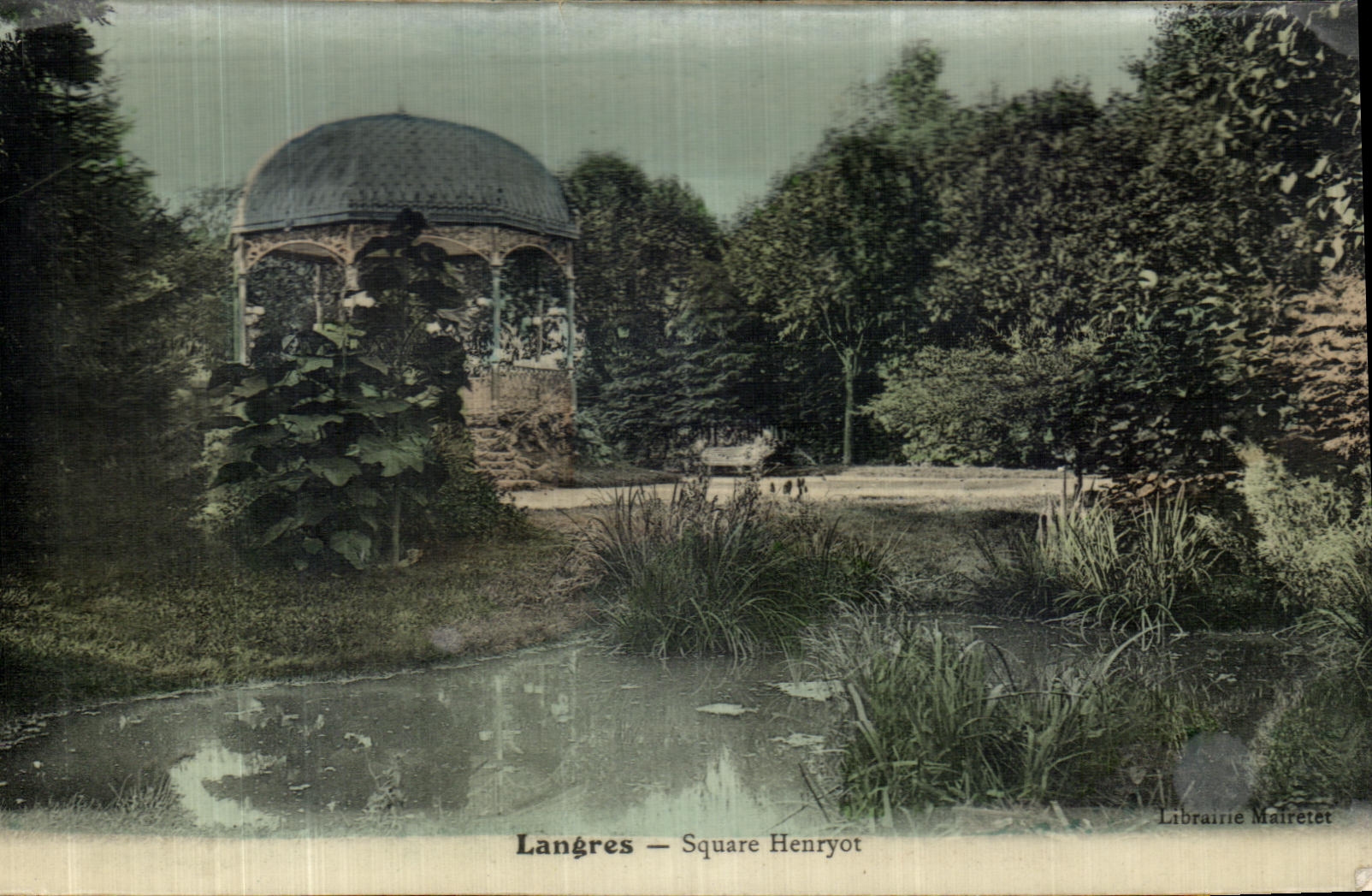 Jardin público de Langres Henryot de la POSTAL de la VENDIMIA