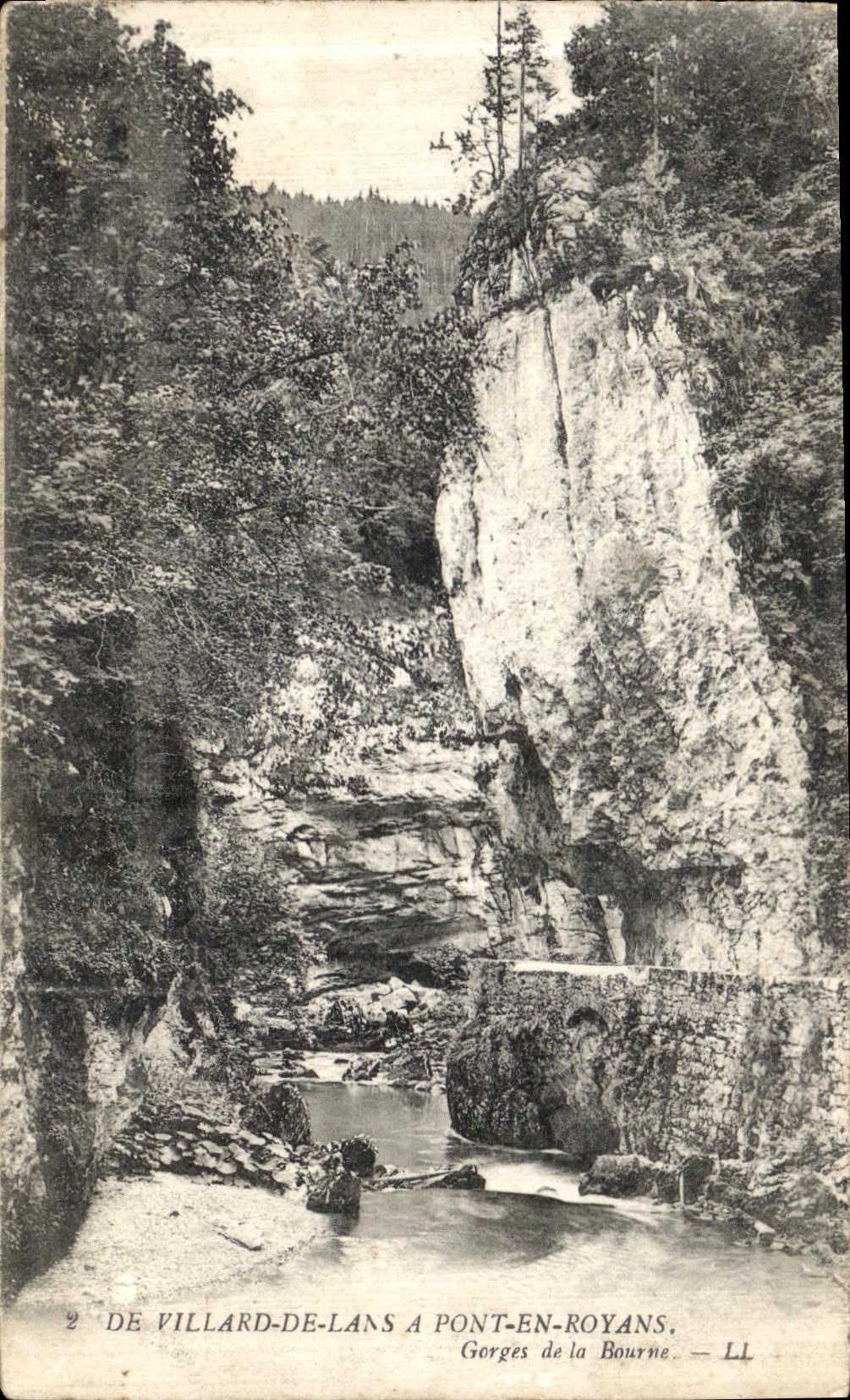 VINTAGE POSTCARD De Villard De Lans has Pont In Royans Gorges of Bourne