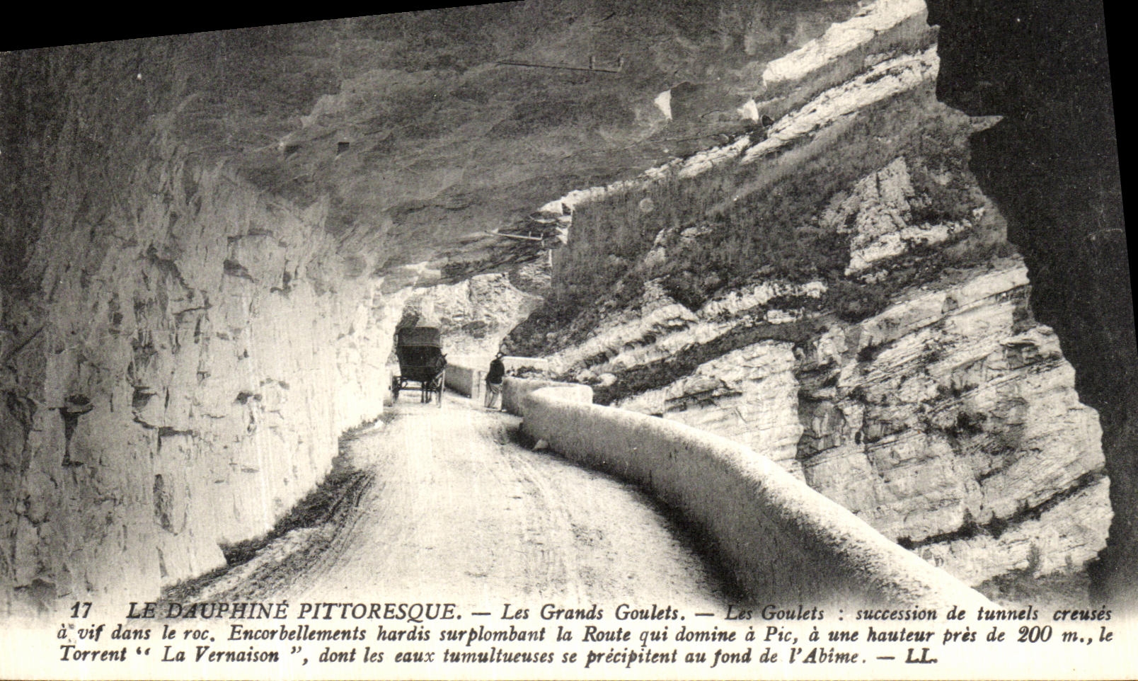 VINTAGE POSTCARD Dauphine Picturesque Large Narrow parts