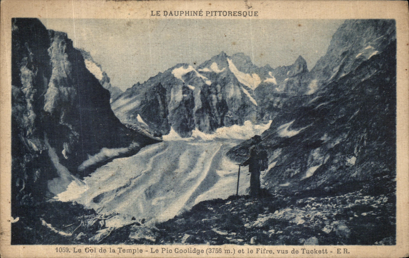 VINTAGE POSTCARD Collar of the Temple the peak Coolidge and Fifre seen of Tuckett