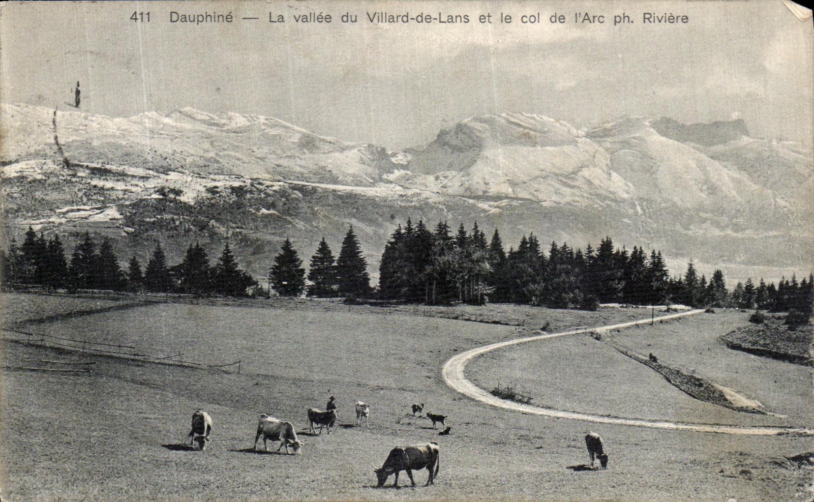 VINTAGE POSTCARD Dauphine the Valley of Villard de Lans and the collar of L Arc