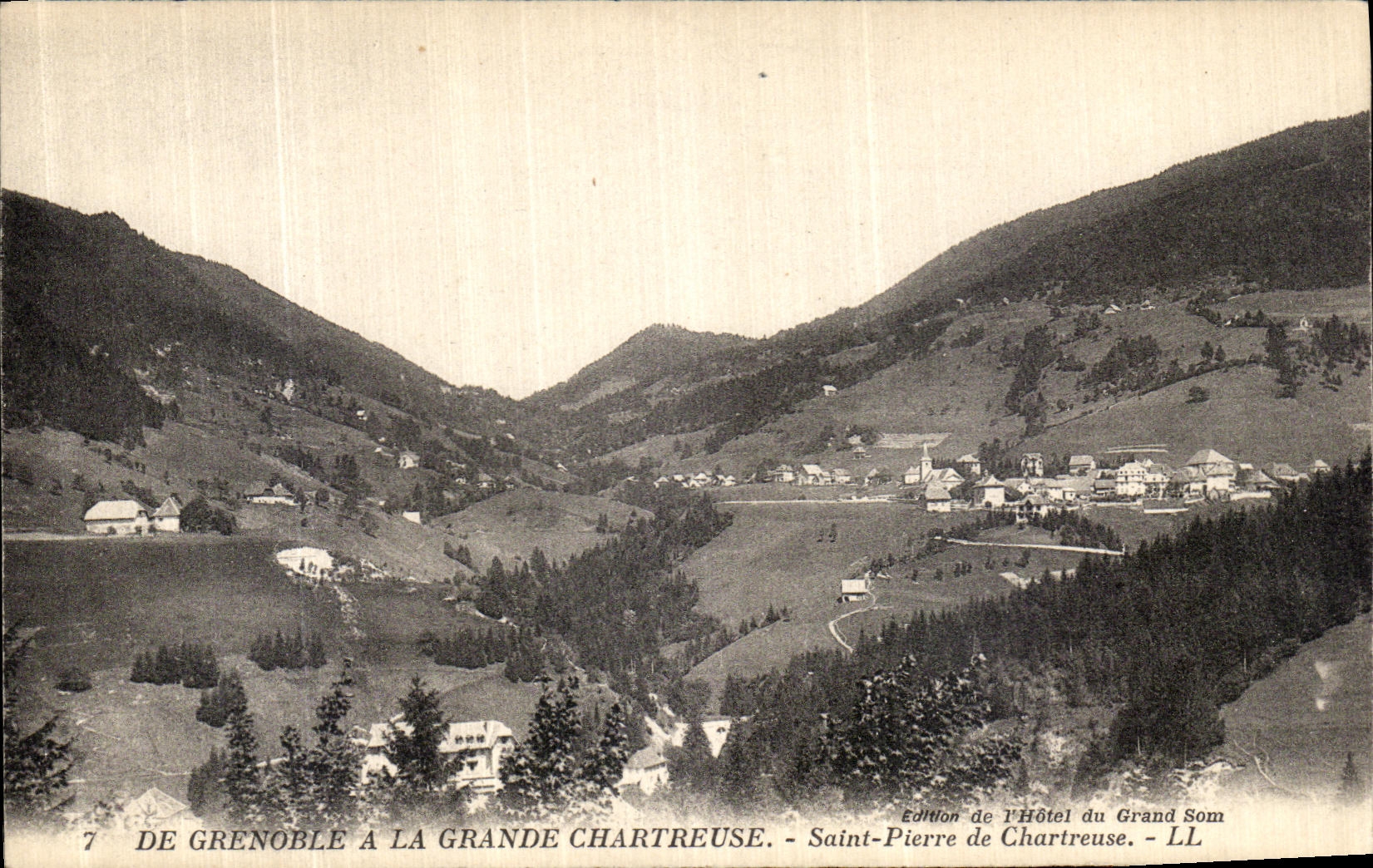 VINTAGE POSTCARD Of Grenoble Large Chartreuse Saint Pierre of Chartreuse