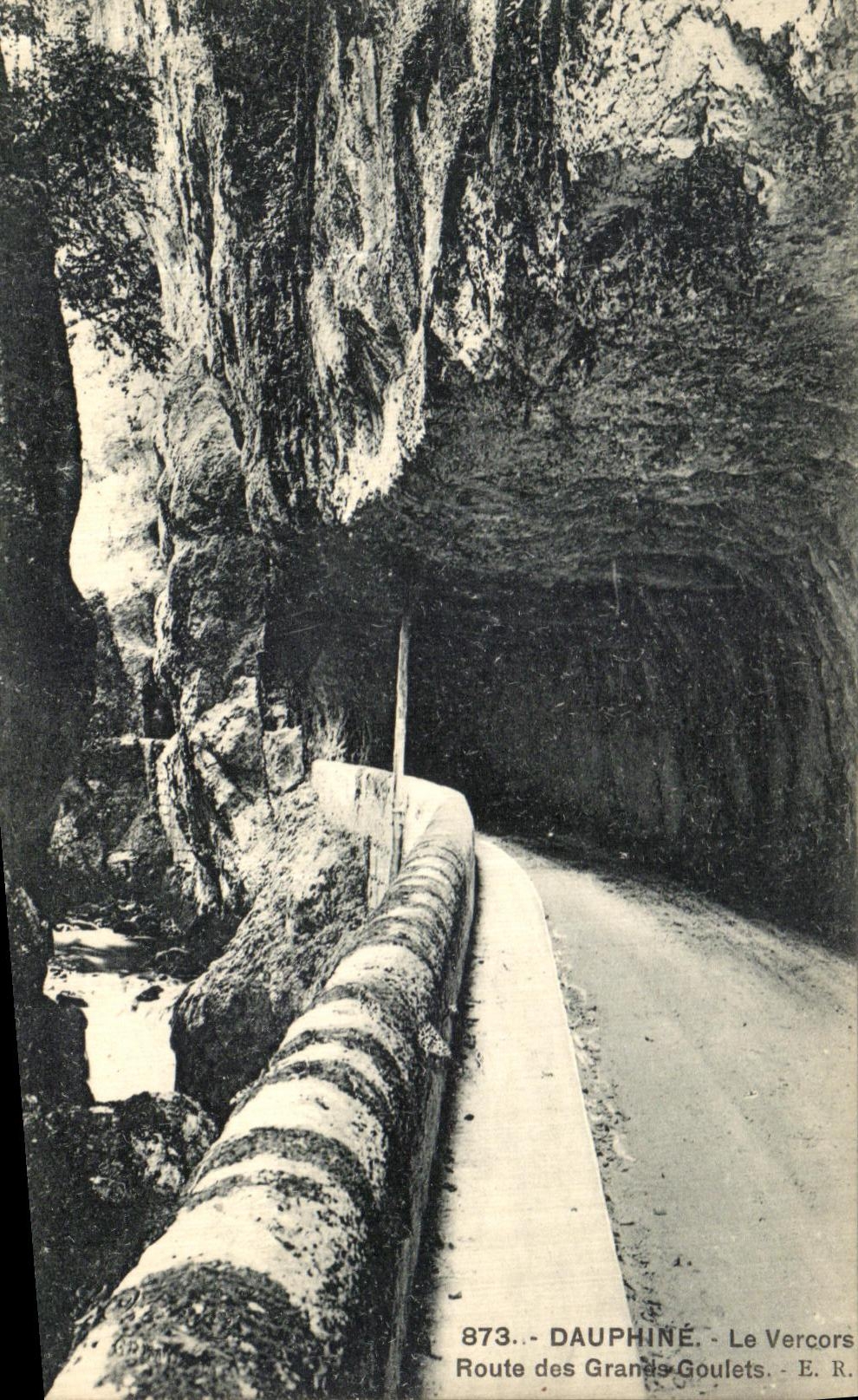 Camino de Dauphine Vercors de la POSTAL de la VENDIMIA de las grandes piezas estrechas