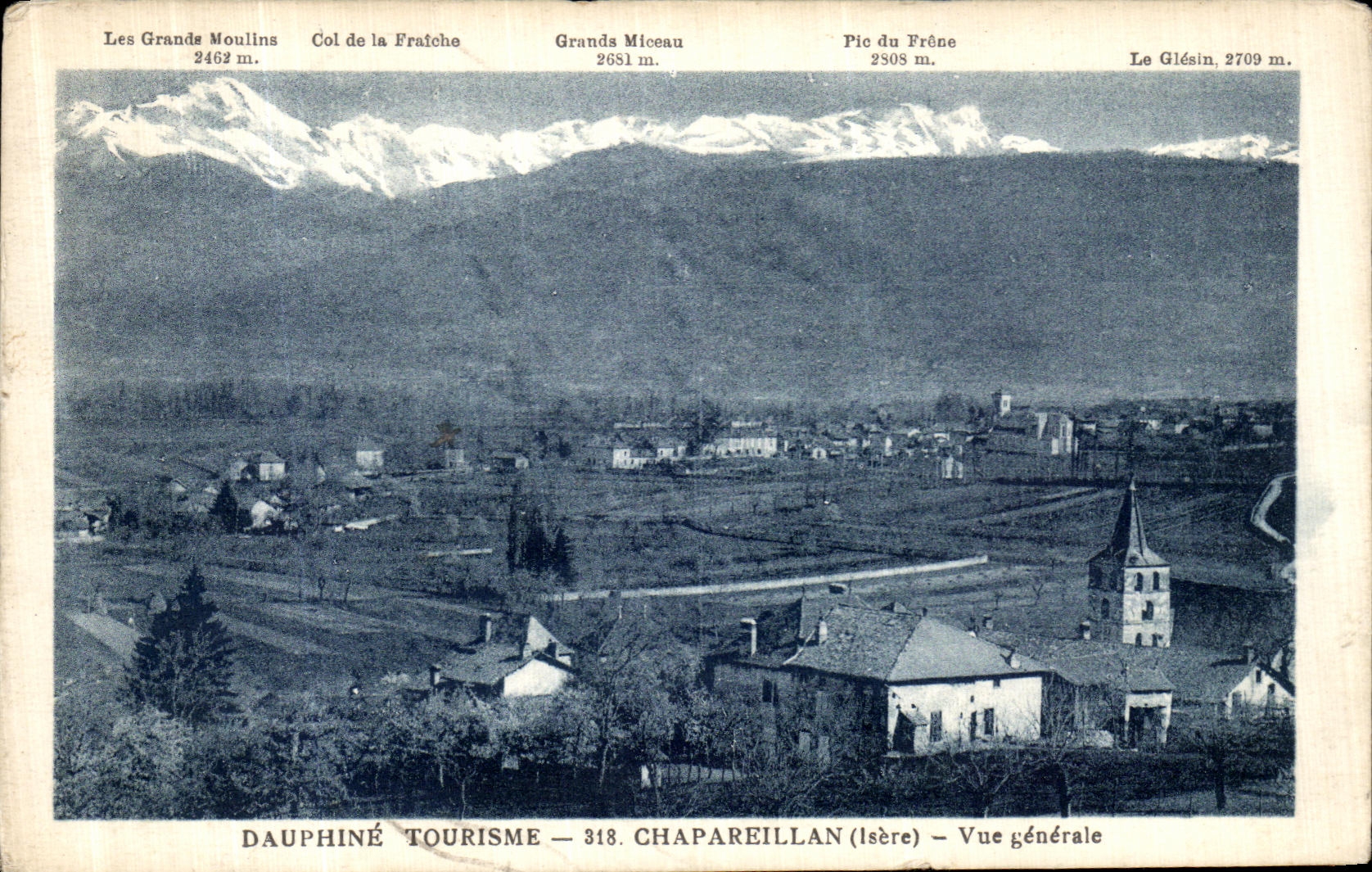 VINTAGE POSTCARD Dauphine Chapareillan Tourism View