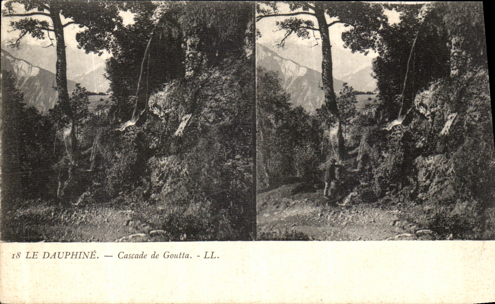 VINTAGE POSTCARD the Dauphine Cascade of Dripped