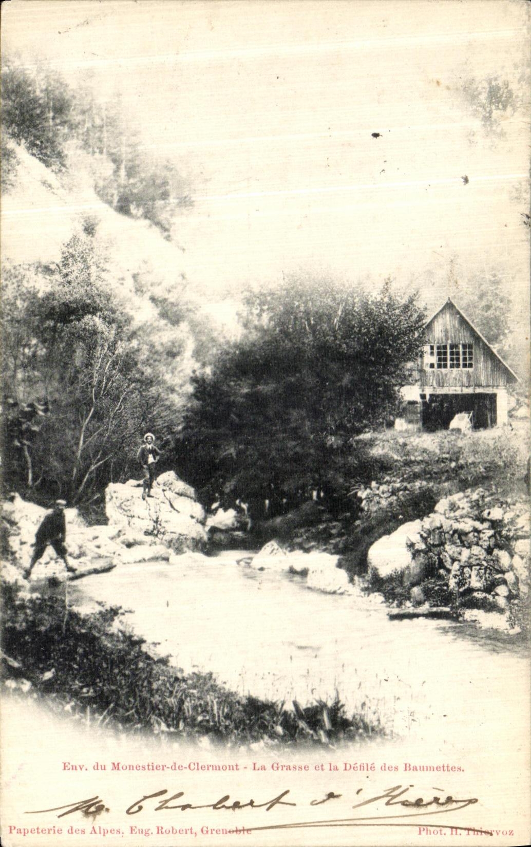 VINTAGE POSTCARD Surroundings of Monestier de Clermont the Fatty one and the procession of Baumettes