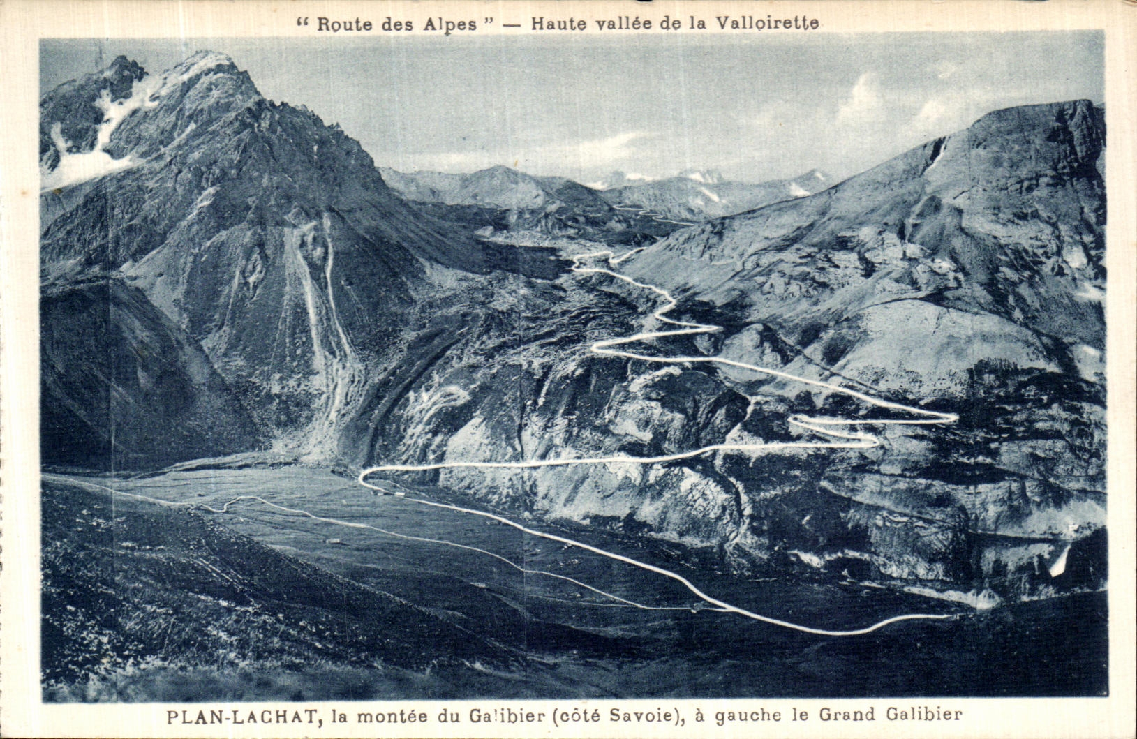 VINTAGE POSTCARD Plane Lachat Assembled of Galibier