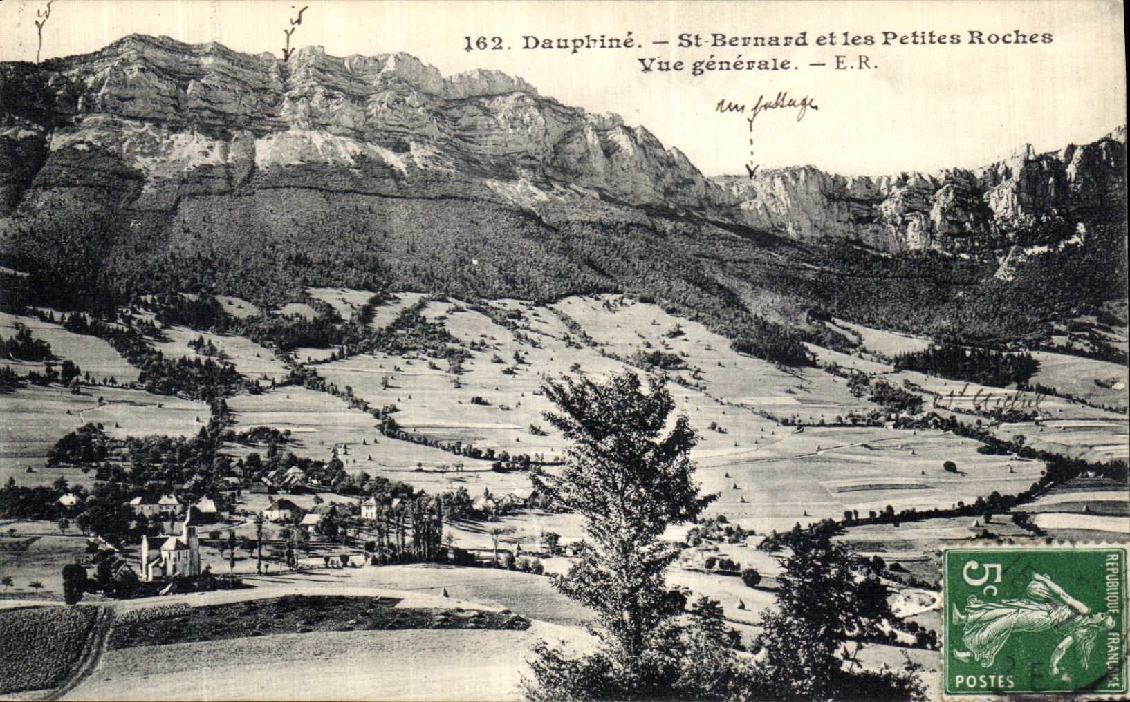 VINTAGE POSTCARD Dauphine St Bernard and Small Rocks View