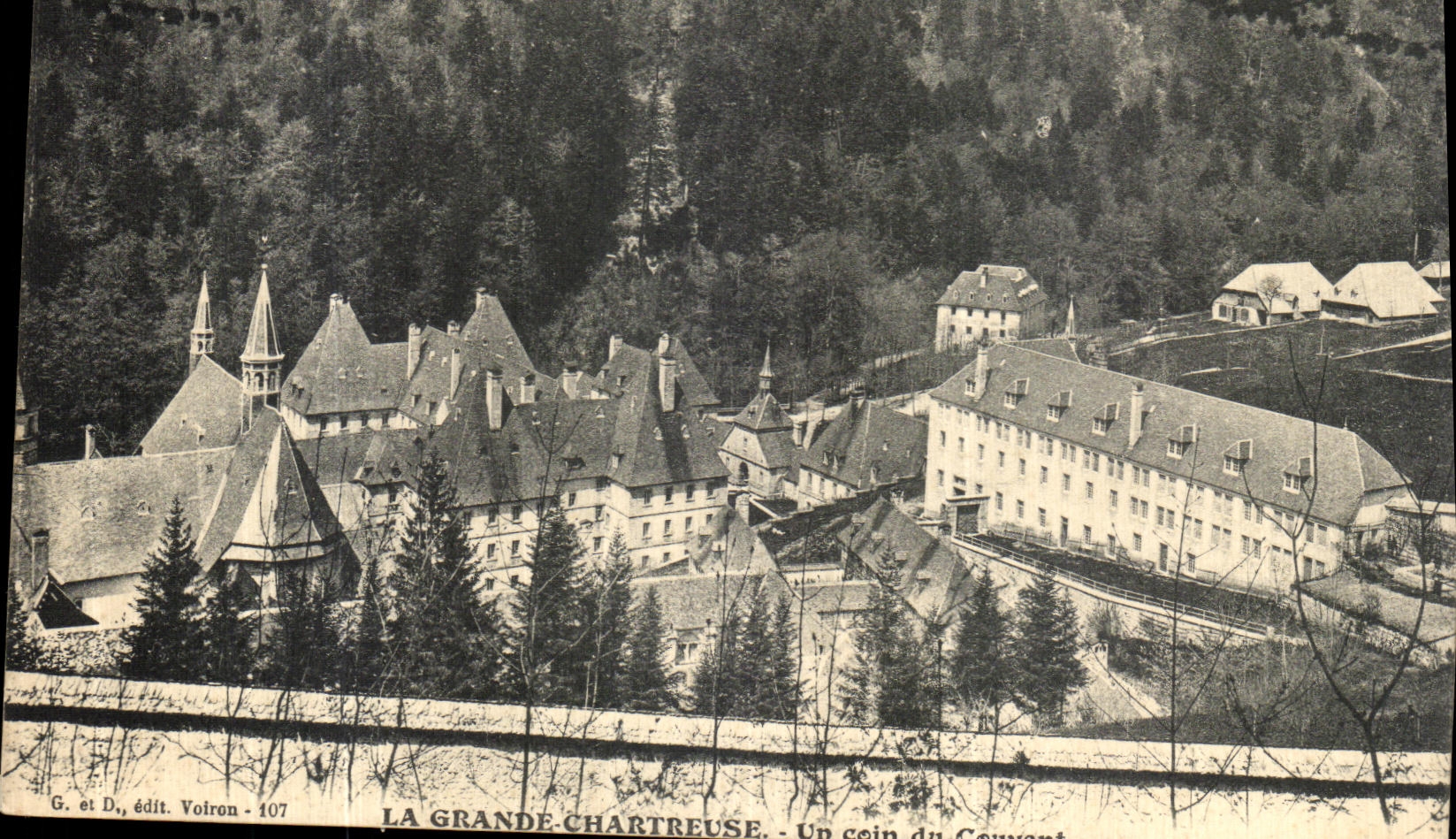 Chartreuse grande de la POSTAL de la VENDIMIA una esquina del convento