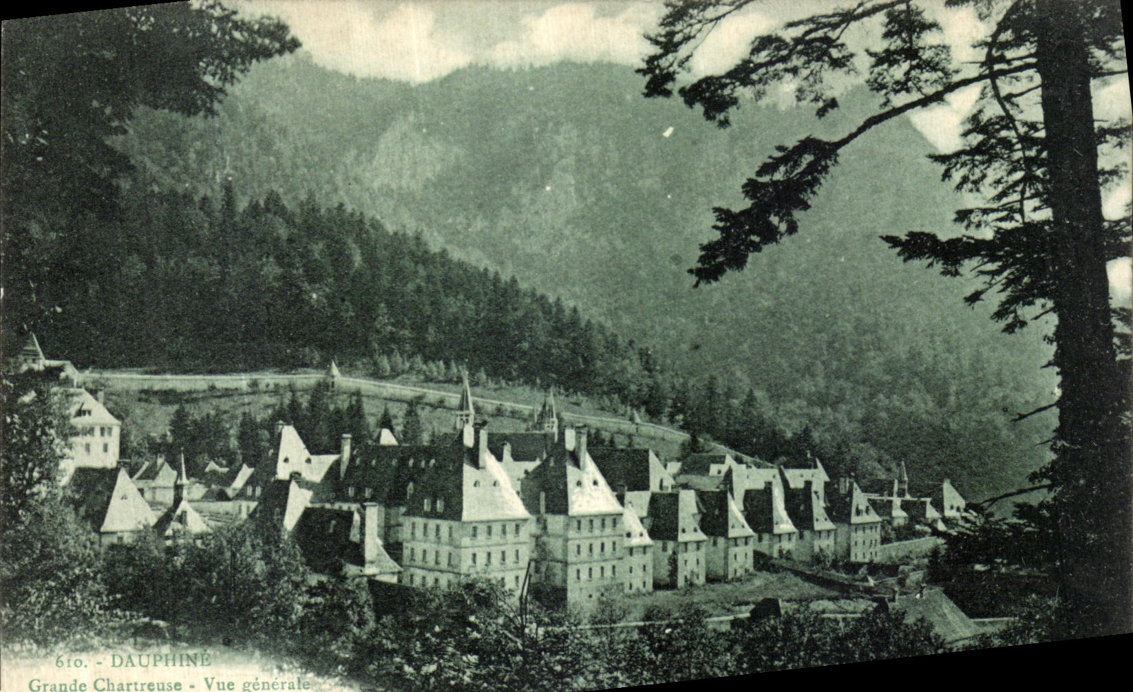 Opinion chartreuse grande de la POSTAL de la VENDIMIA