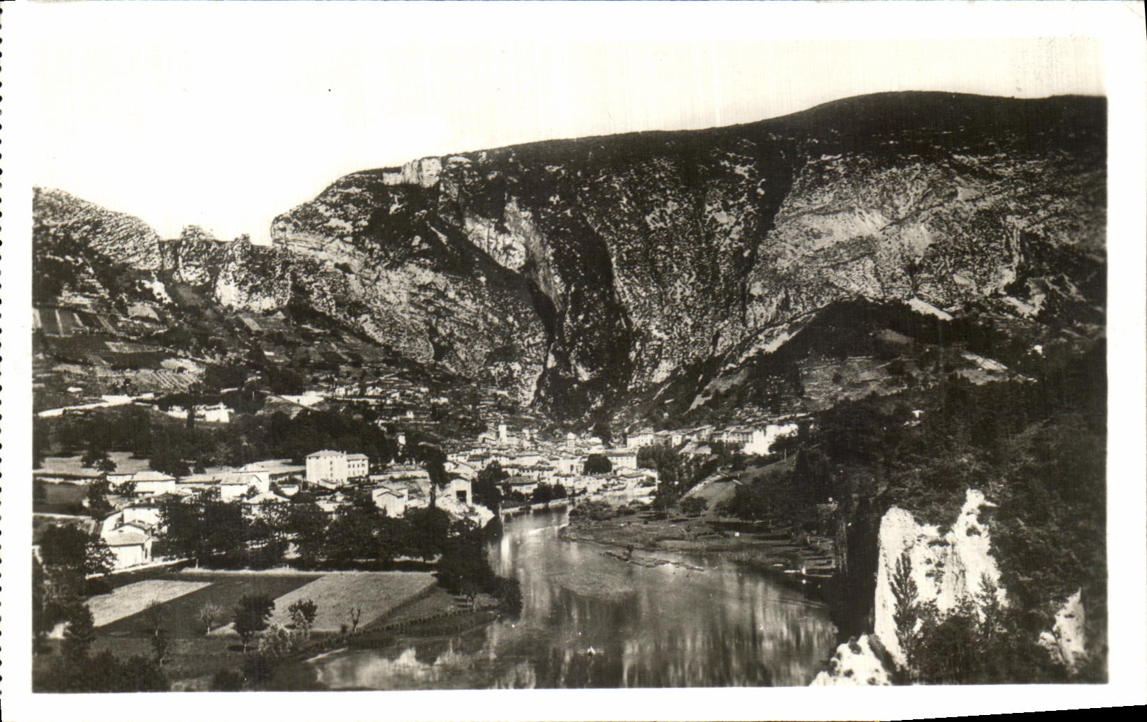 VINTAGE POSTCARD Bridge in Royans View