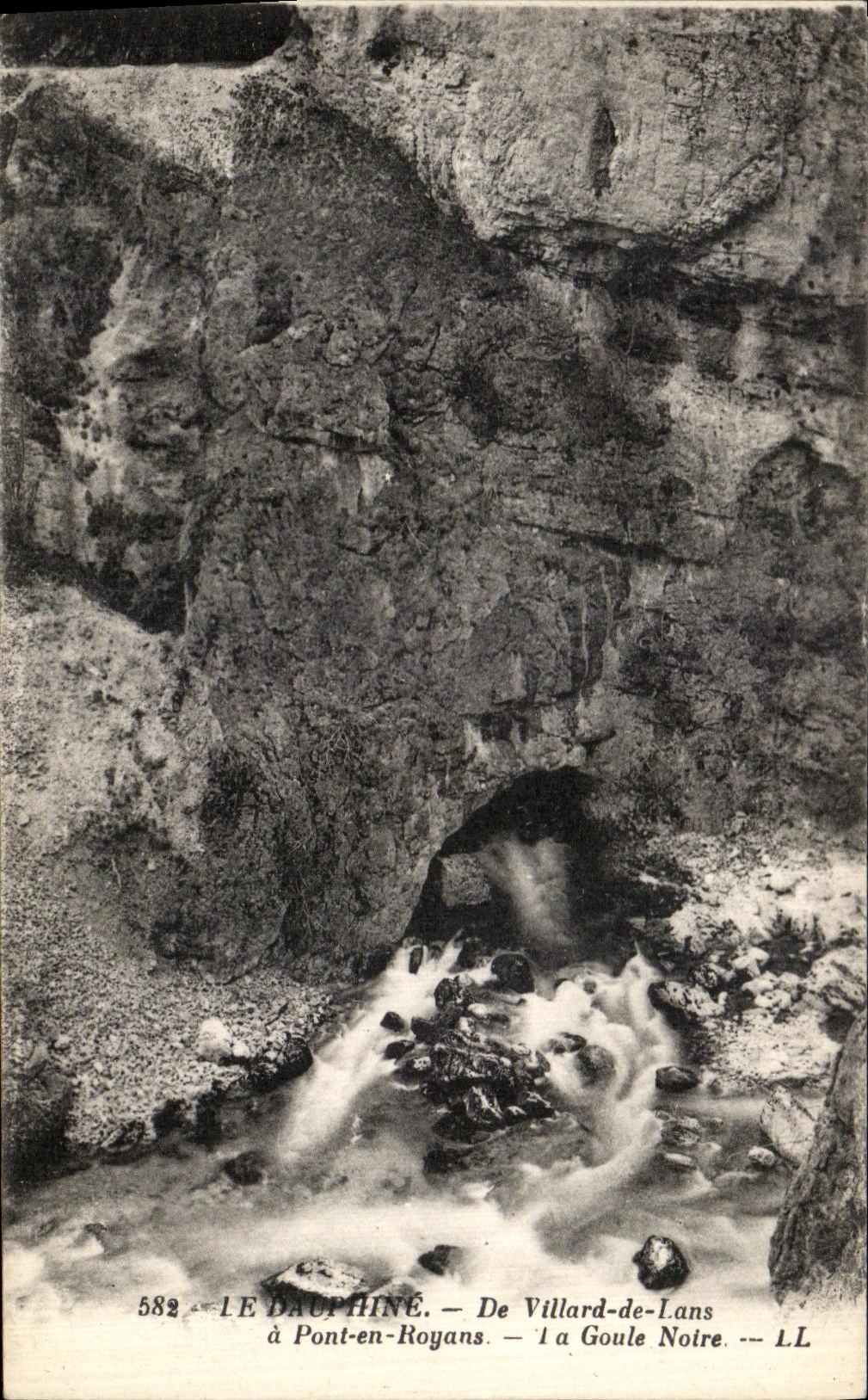 VINTAGE POSTCARD Dauphine De Villard de Lans has Pont in Royans Goule Noire