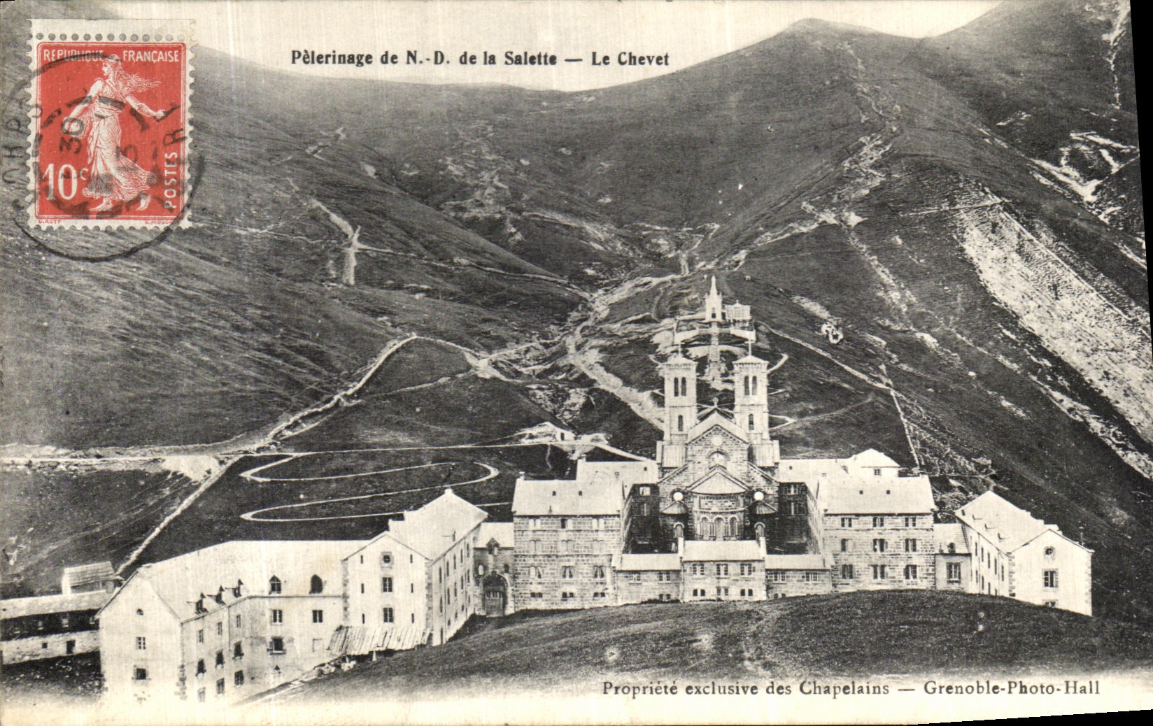 VINTAGE POSTCARD Pilgrimage of NR D of Salette the Bedside