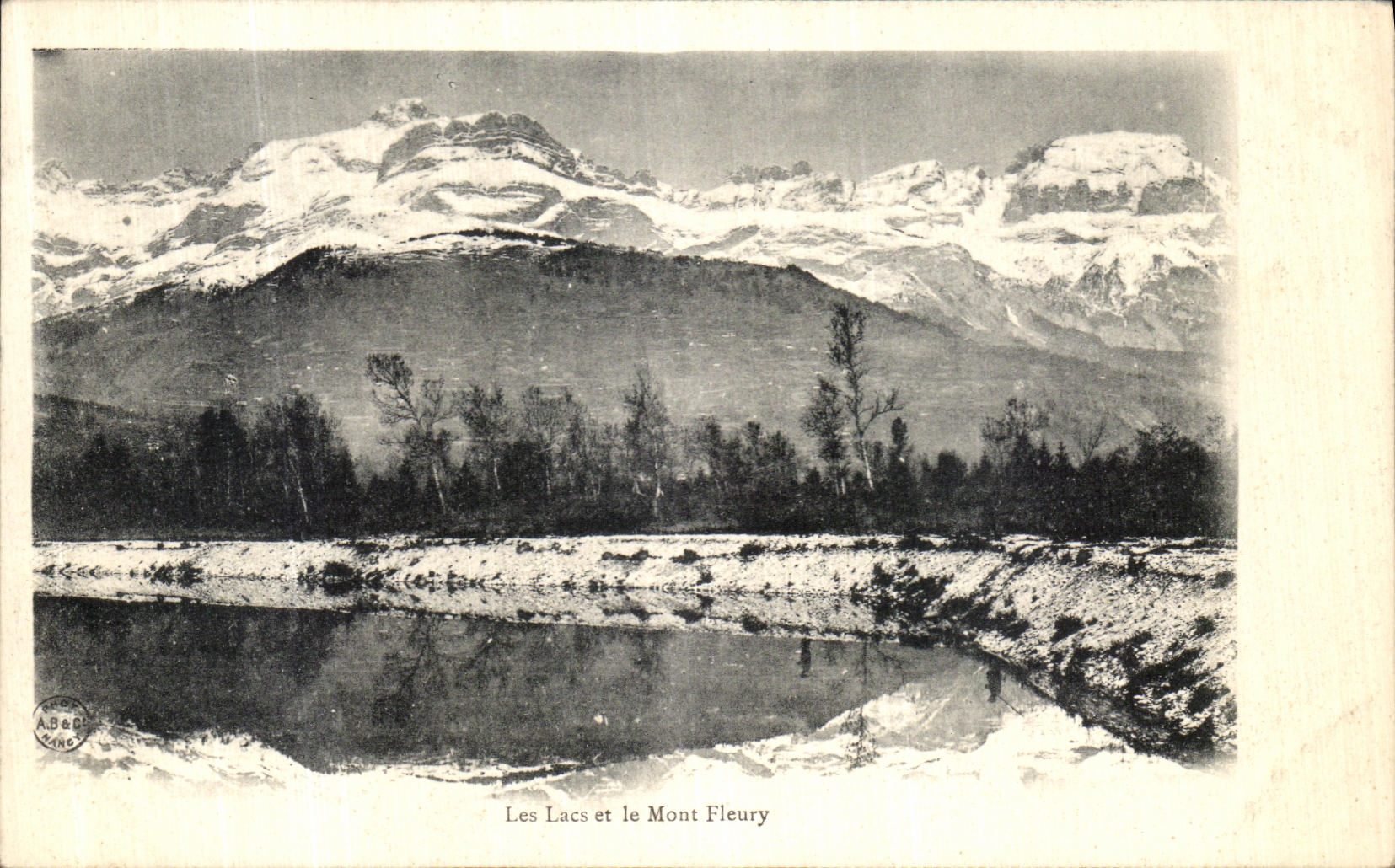 VINTAGE POSTCARD Lakes and the Fleury Mount