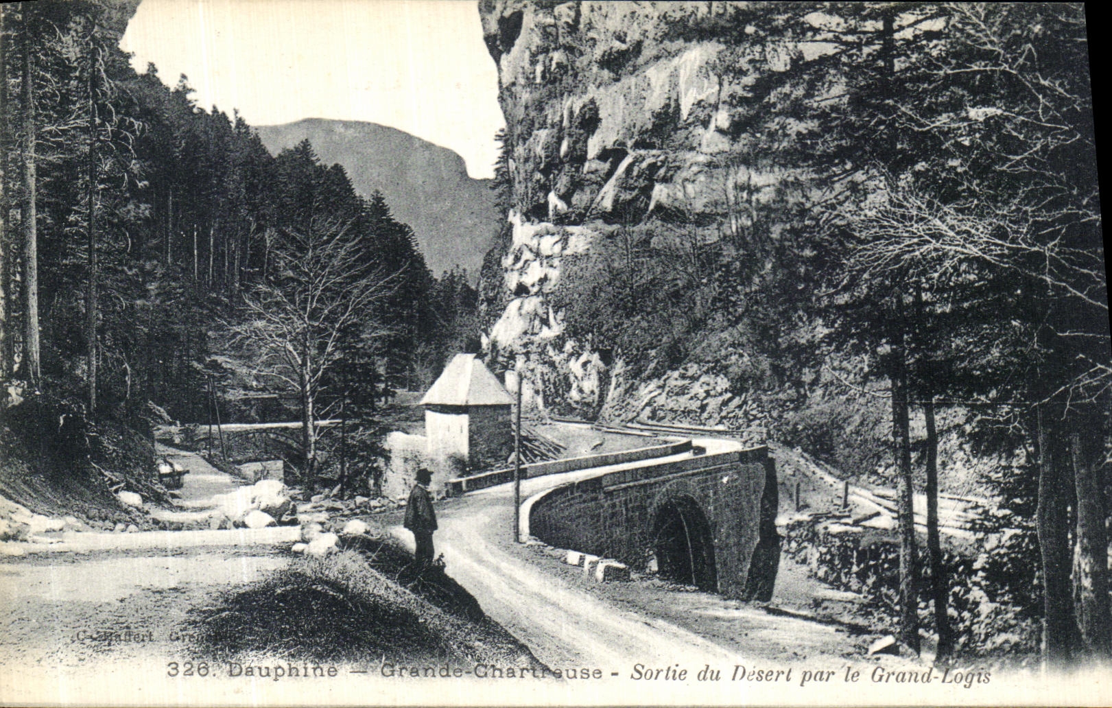 La salida chartreuse grande de Dauphine de la POSTAL de la VENDIMIA sirve por el hogar grande