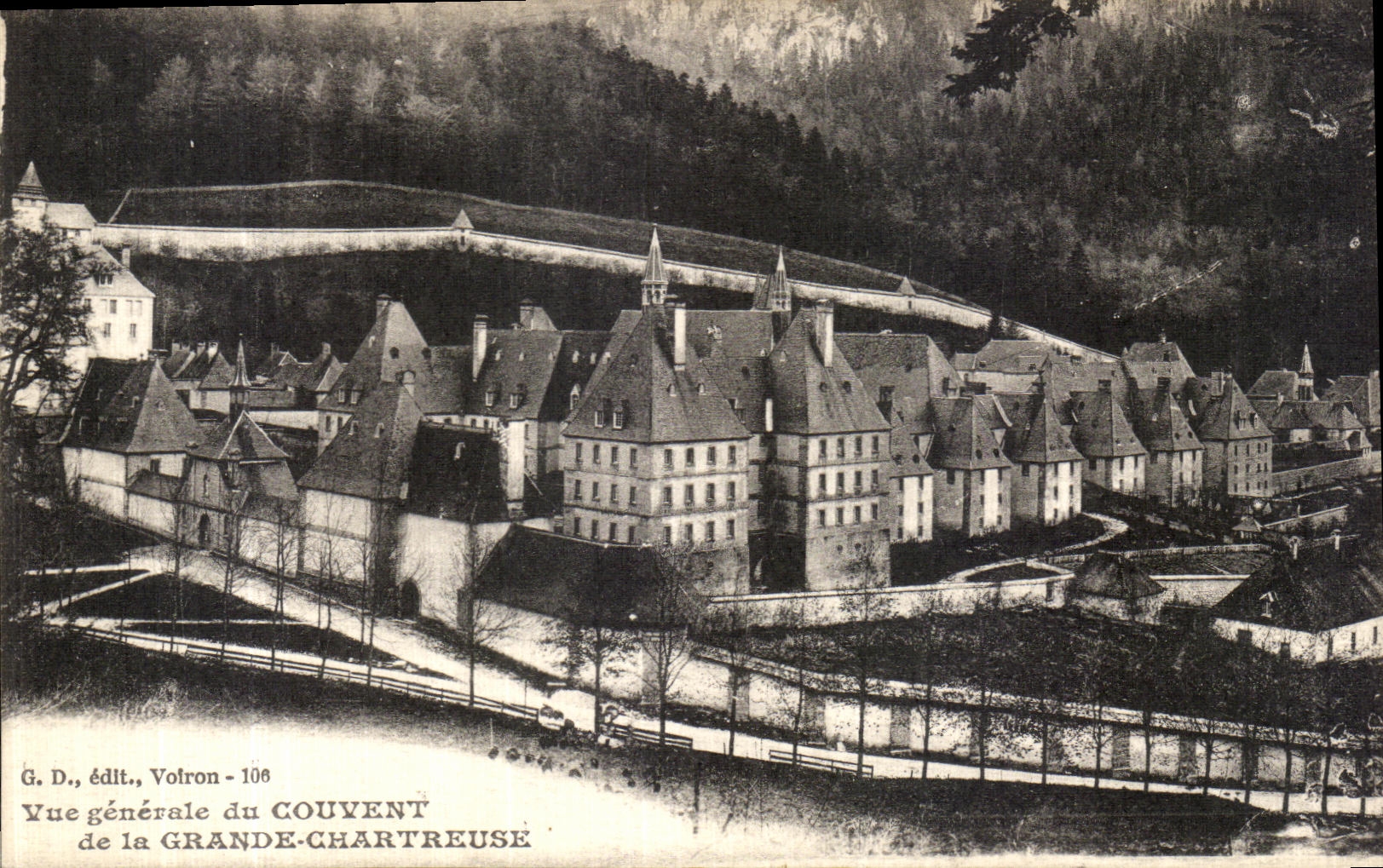 Convento de la POSTAL de la VENDIMIA de la vision chartreuse grande