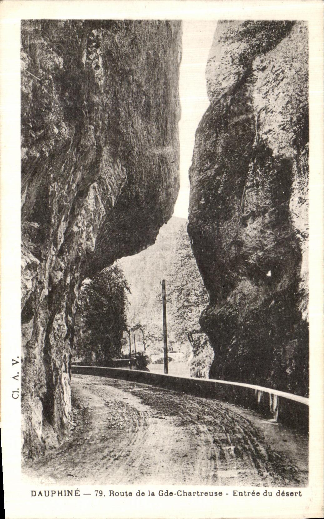 Camino de Dauphine de la POSTAL de la VENDIMIA de la entrada chartreuse de servicios