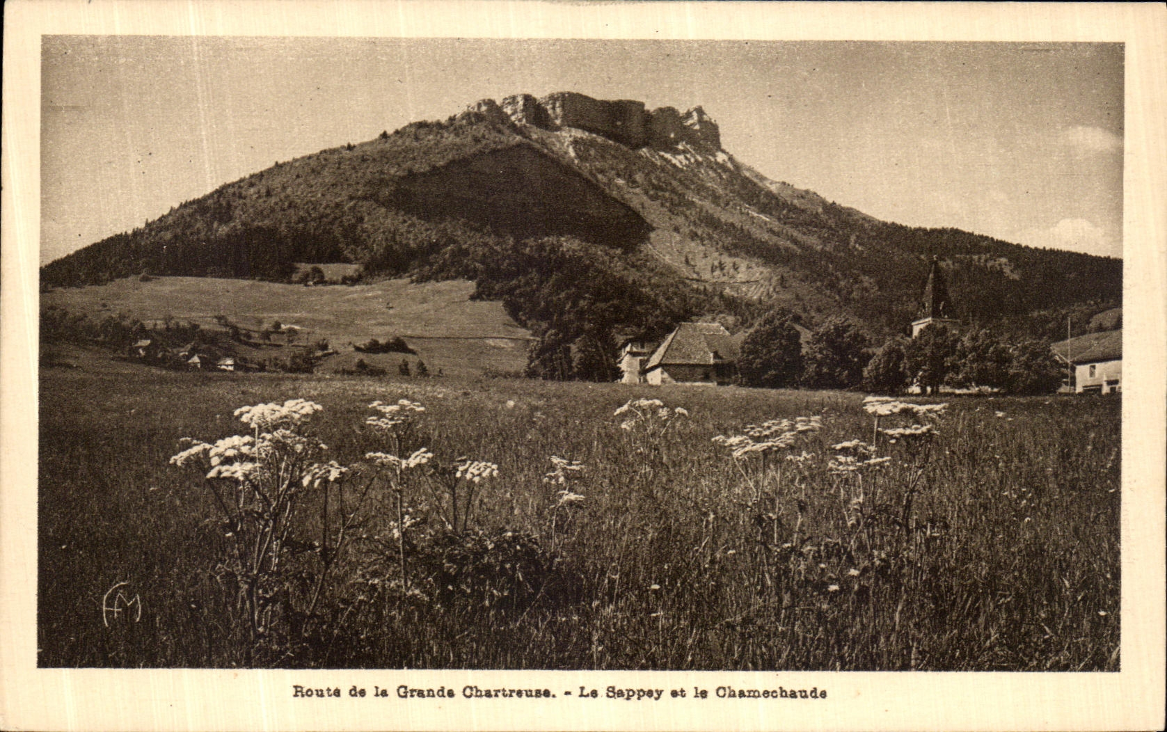 Camino de la POSTAL de la VENDIMIA de Sappey y de Chamechaude chartreuses grandes