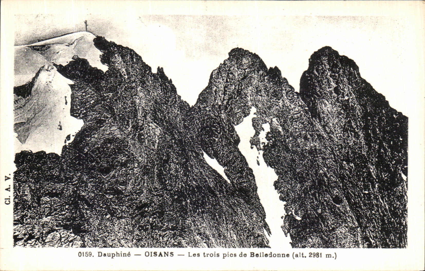 POSTAL Dauphine Oisans de la VENDIMIA tres picos de Belledonne