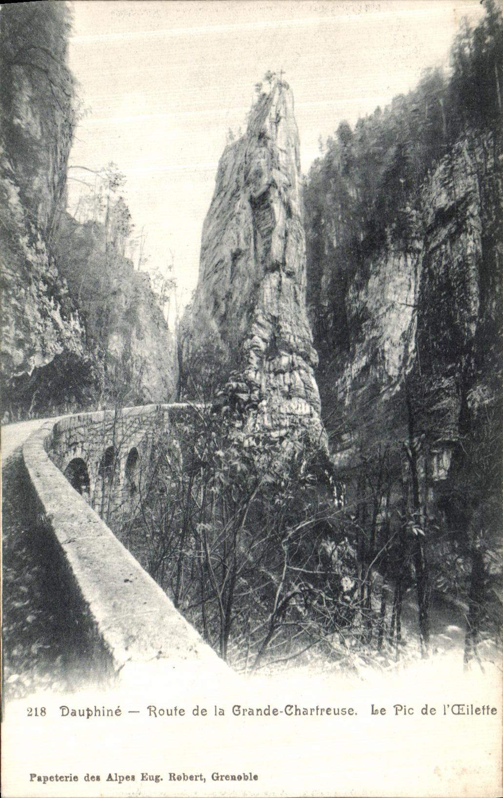 Camino de Dauphine de la POSTAL de la VENDIMIA de chartreuse grande el pico de L amapola del aceite