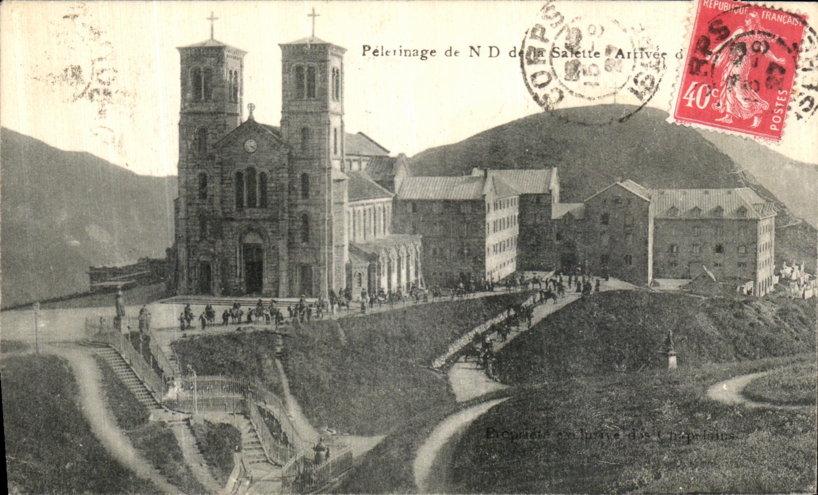 VINTAGE POSTCARD ND pilgrimage of Salette
