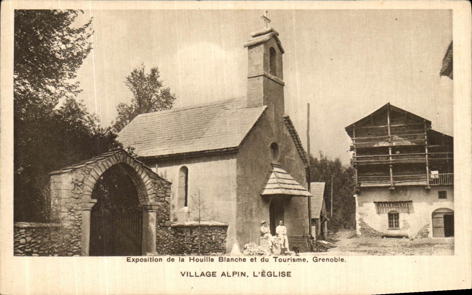 VINTAGE POSTCARD Fair of the Hydro electric power and Tourism Grenoble alpine Village