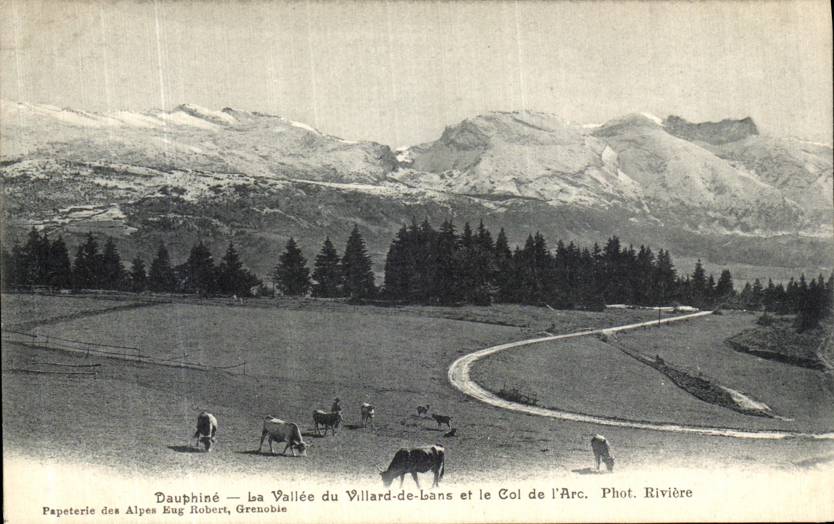 VINTAGE POSTCARD Dauphine the Valley of Villard de Lans and the Collar of L Arc