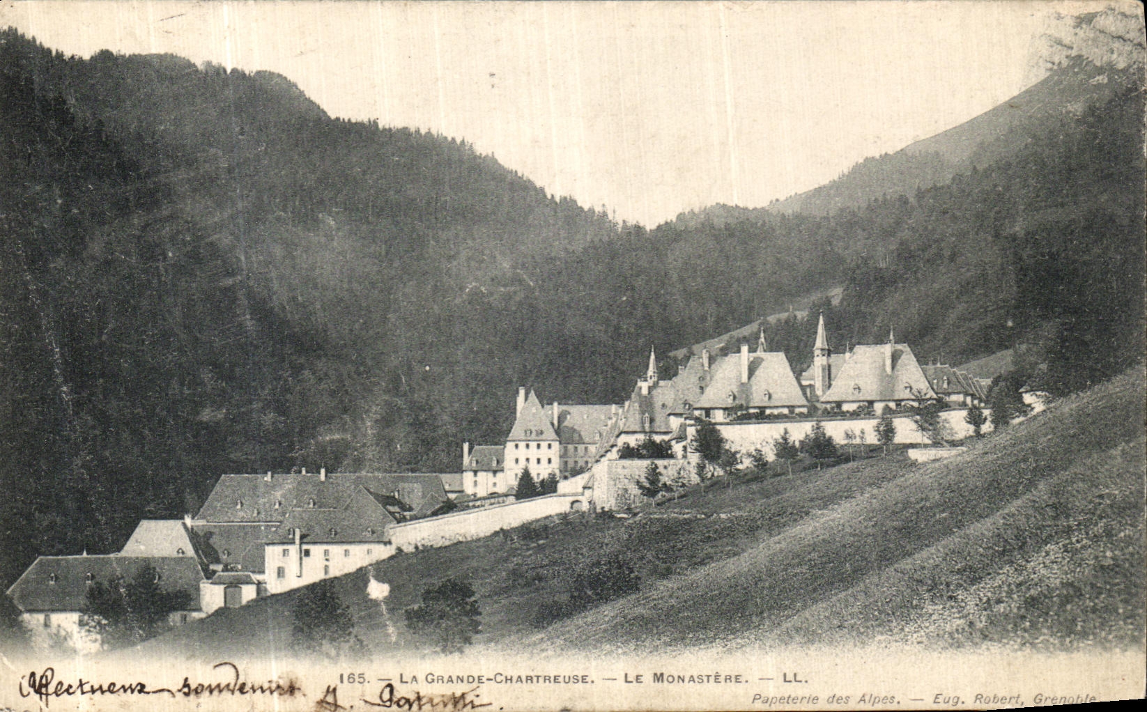 Convento de la POSTAL de la VENDIMIA del monasterio chartreuse grande