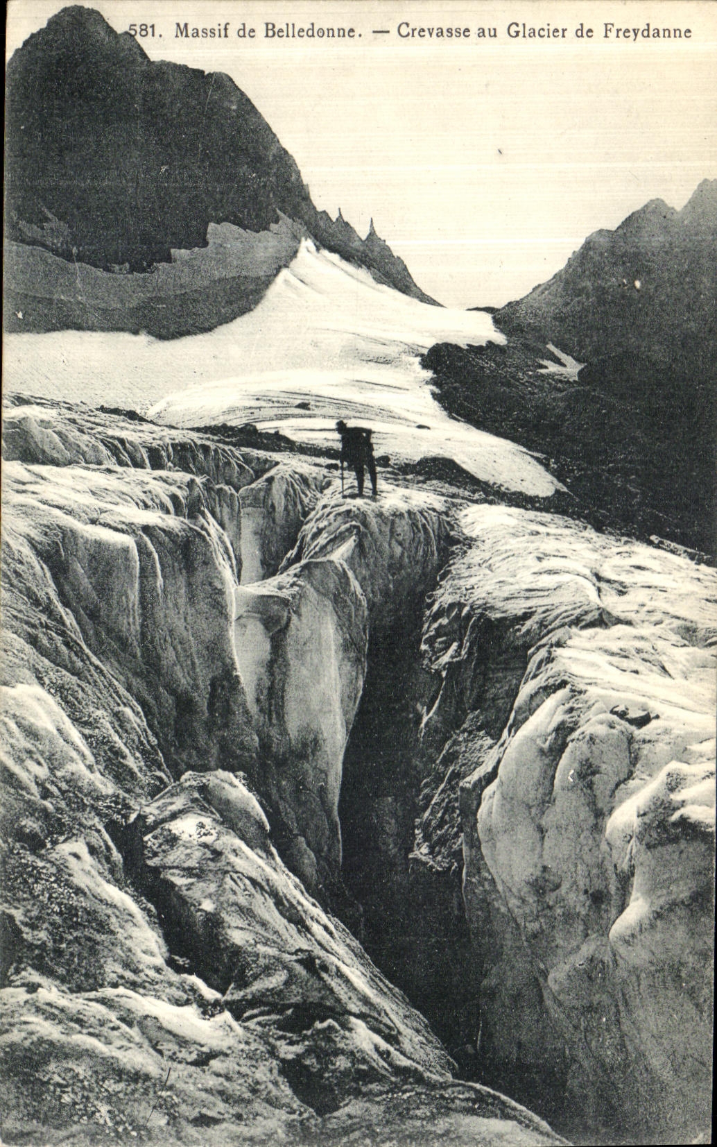 VINTAGE POSTCARD Massive of Belledonne Crack in Glavier de Freydanne