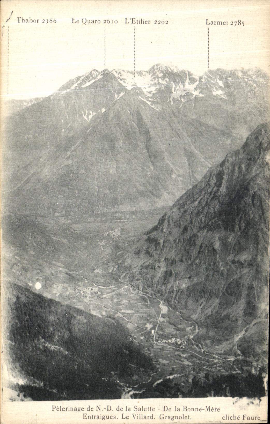 VINTAGE POSTCARD Pilgrimage of NR D of Salette Of the Entraigues Good mother Villard Gragnolet