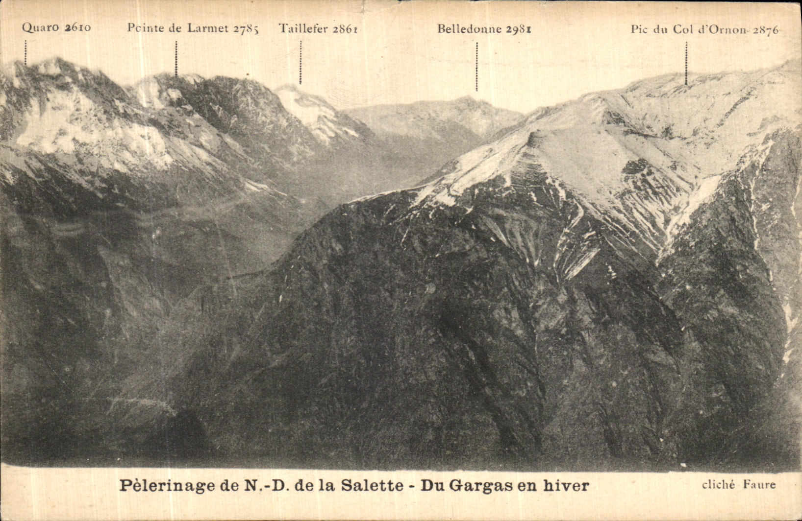 VINTAGE POSTCARD Pilgrimage of NR D of Salette Of Gargas in winter