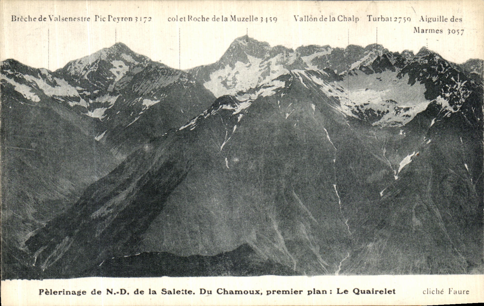 VINTAGE POSTCARD Pilgrimage of NR D of Salette Of Chamoux plane permier Quairelt