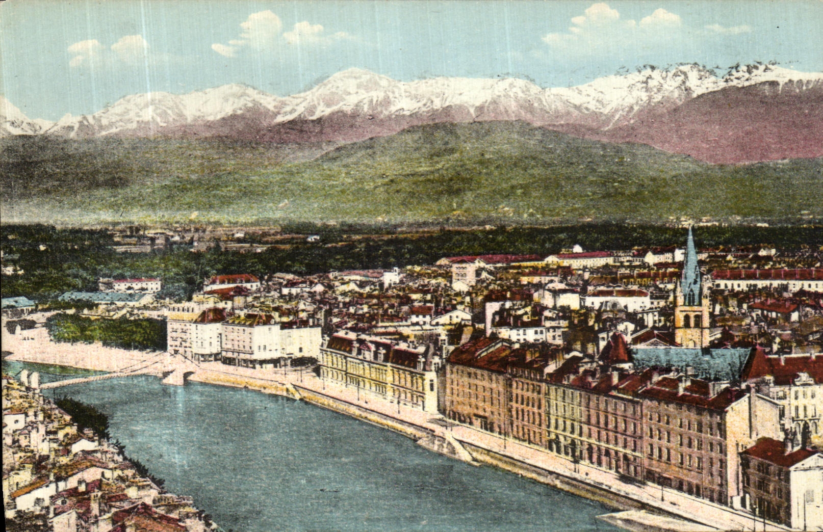 VINTAGE POSTCARD Grenoble