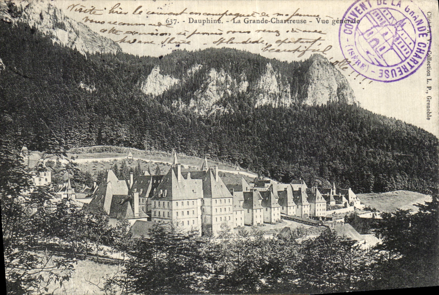 Opinion chartreuse grande de Dauphine de la POSTAL de la VENDIMIA